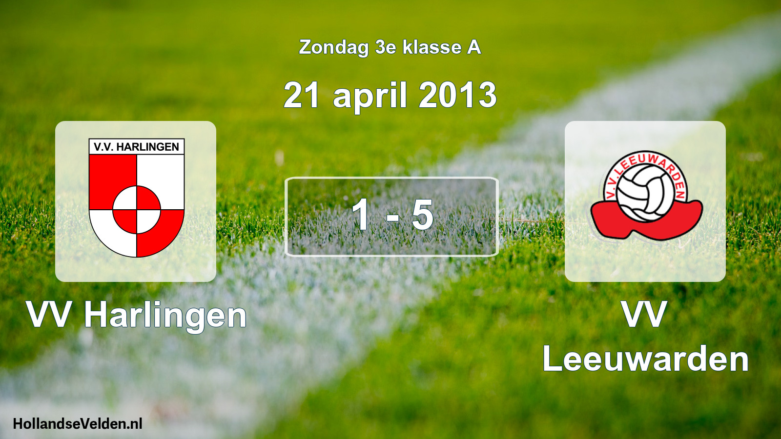 Total number of matches played: VV Harlingen - VV Leeuwarden 1 - 5 (21 April 2013)
