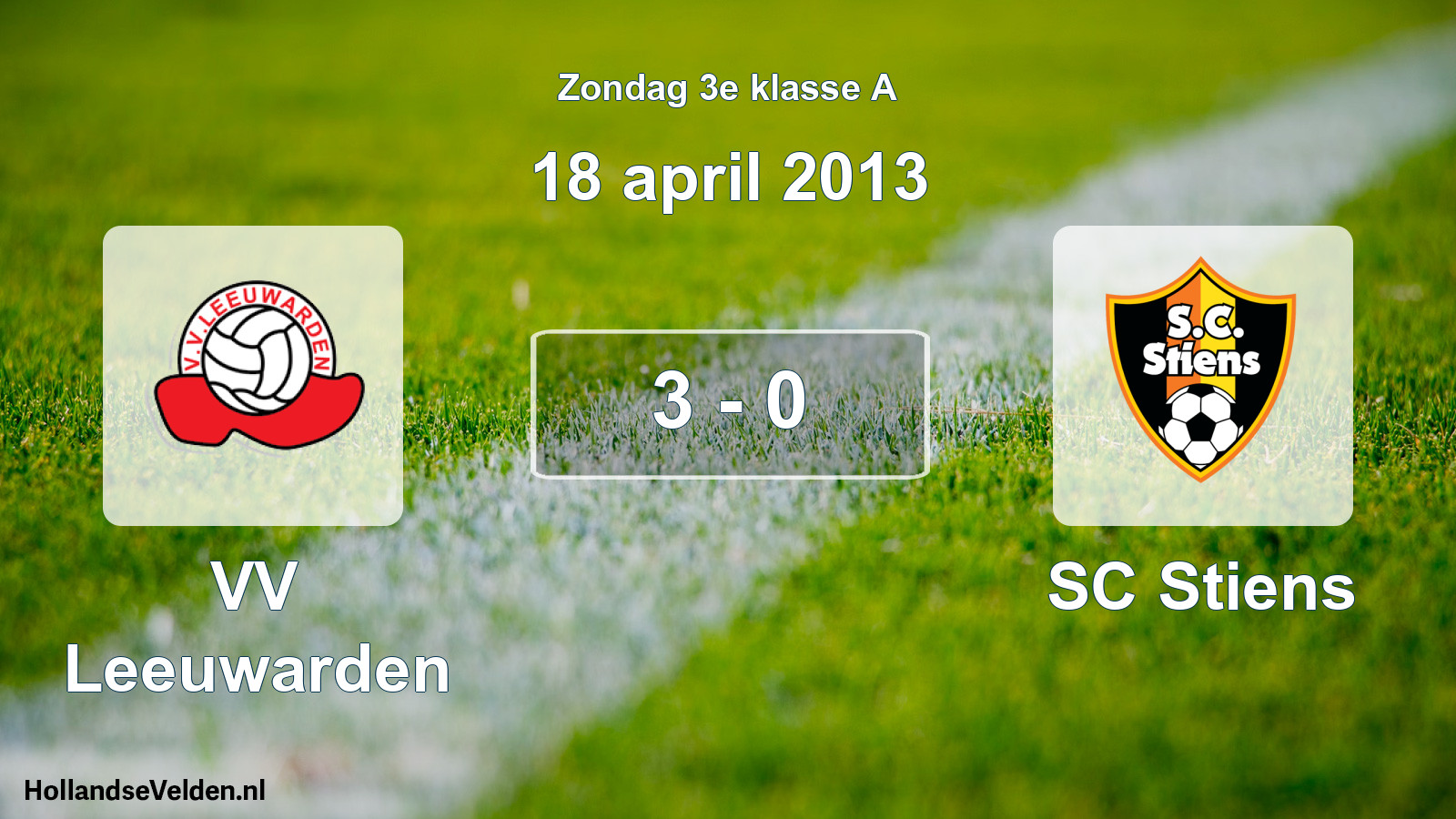 Total number of matches played: VV Leeuwarden - SC Stiens 3 - 0 (18 April 2013)