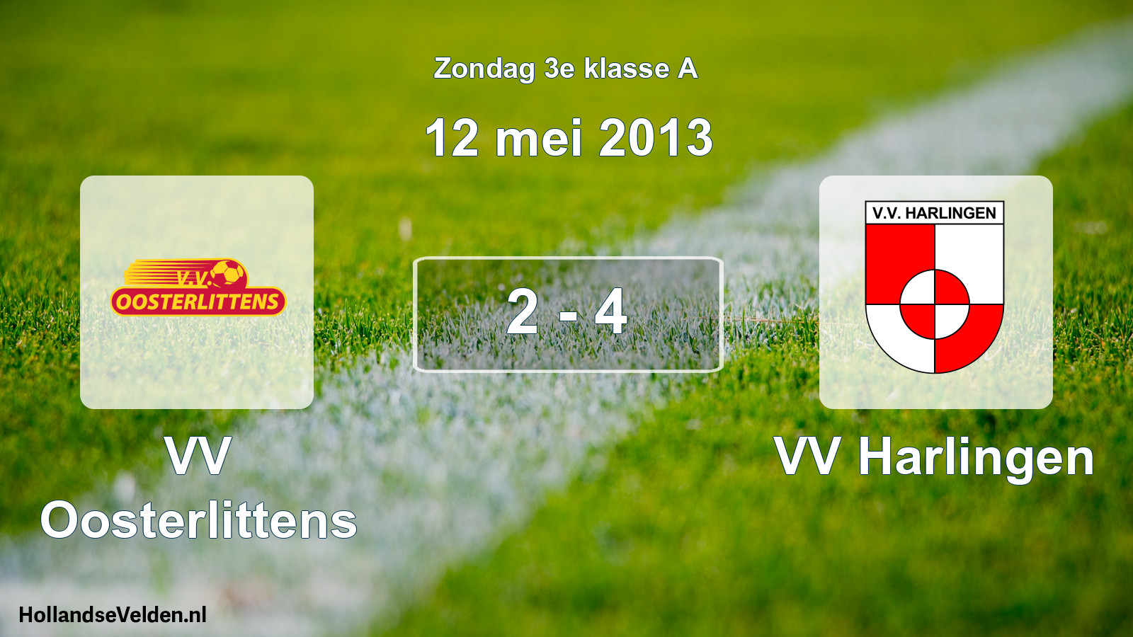 Total number of matches played: VV Oosterlittens - VV Harlingen 2 - 4 (12 May 2013)
