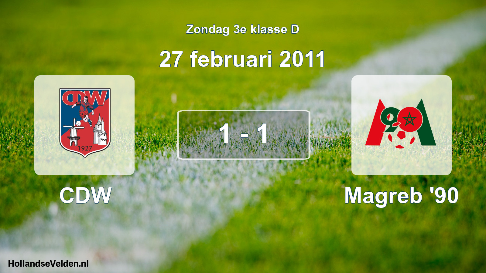 Total number of matches played: CDW - Magreb '90 1 - 1 (27 February 2011)