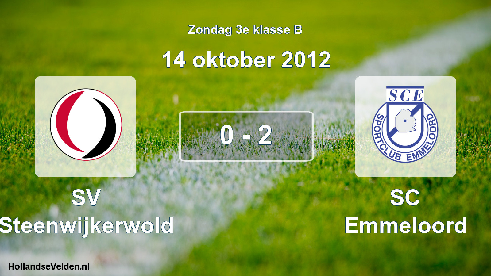 Total number of matches played: SV Steenwijkerwold - SC Emmeloord 0 - 2 (14 October 2012)