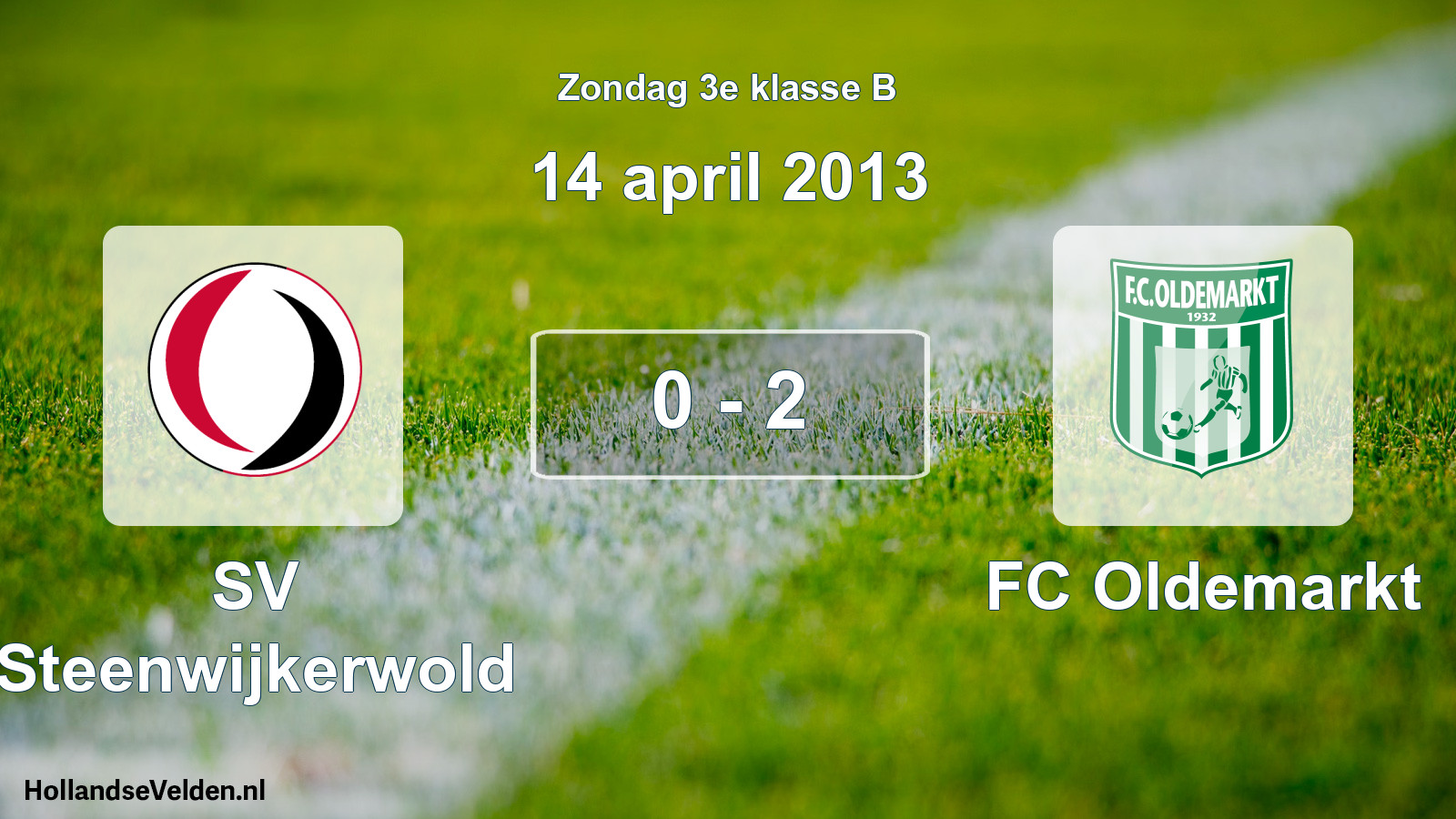 Total number of matches played: SV Steenwijkerwold - FC Oldemarkt 0 - 2 (14 April 2013)