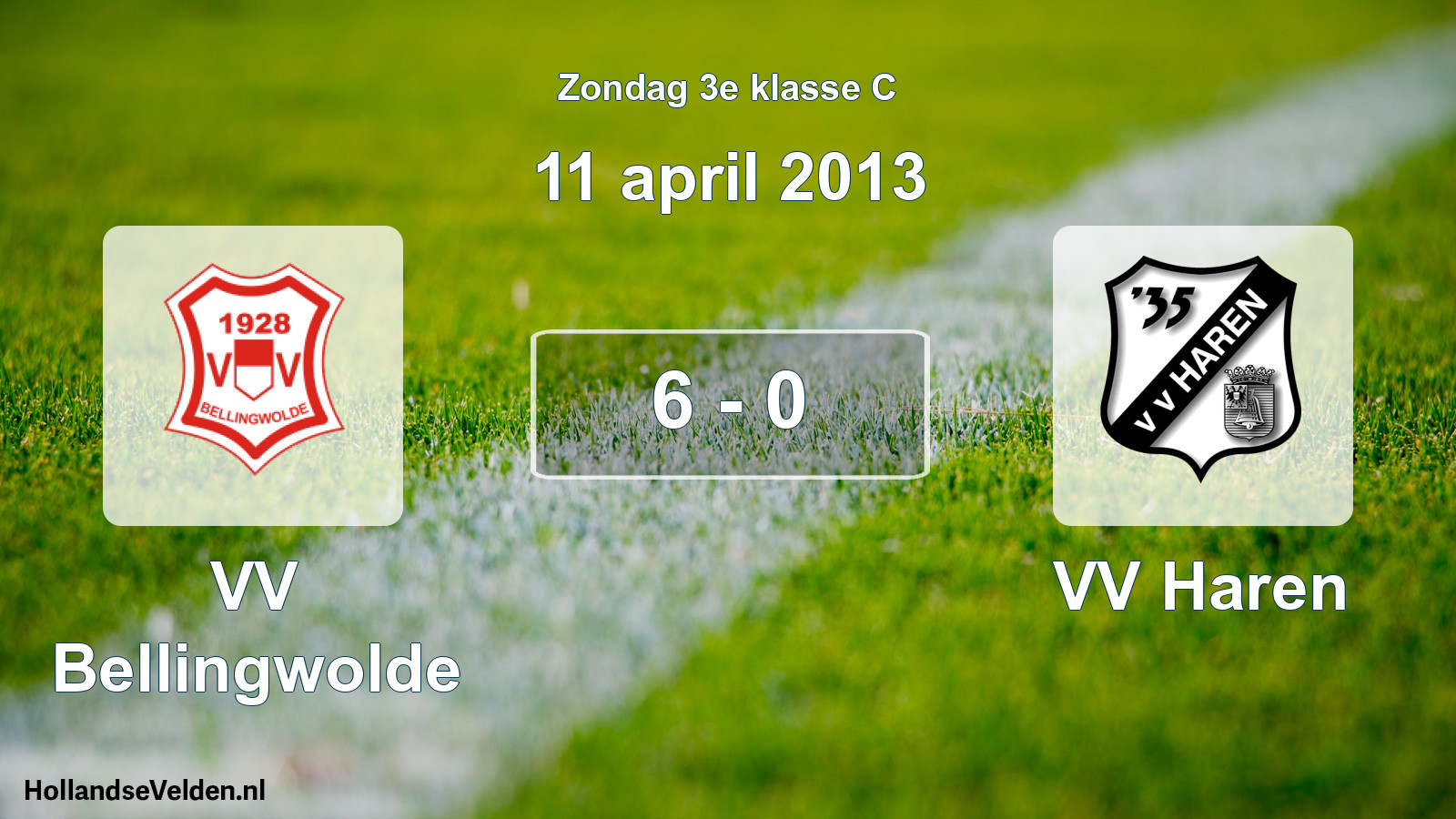 Total number of matches played: VV Bellingwolde - VV Haren 6 - 0 (11 April 2013)