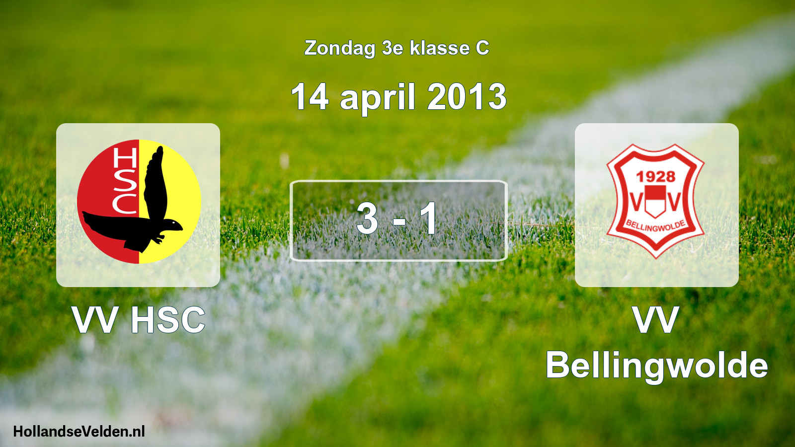 Total number of matches played: VV HSC - VV Bellingwolde 3 - 1 (14 April 2013)