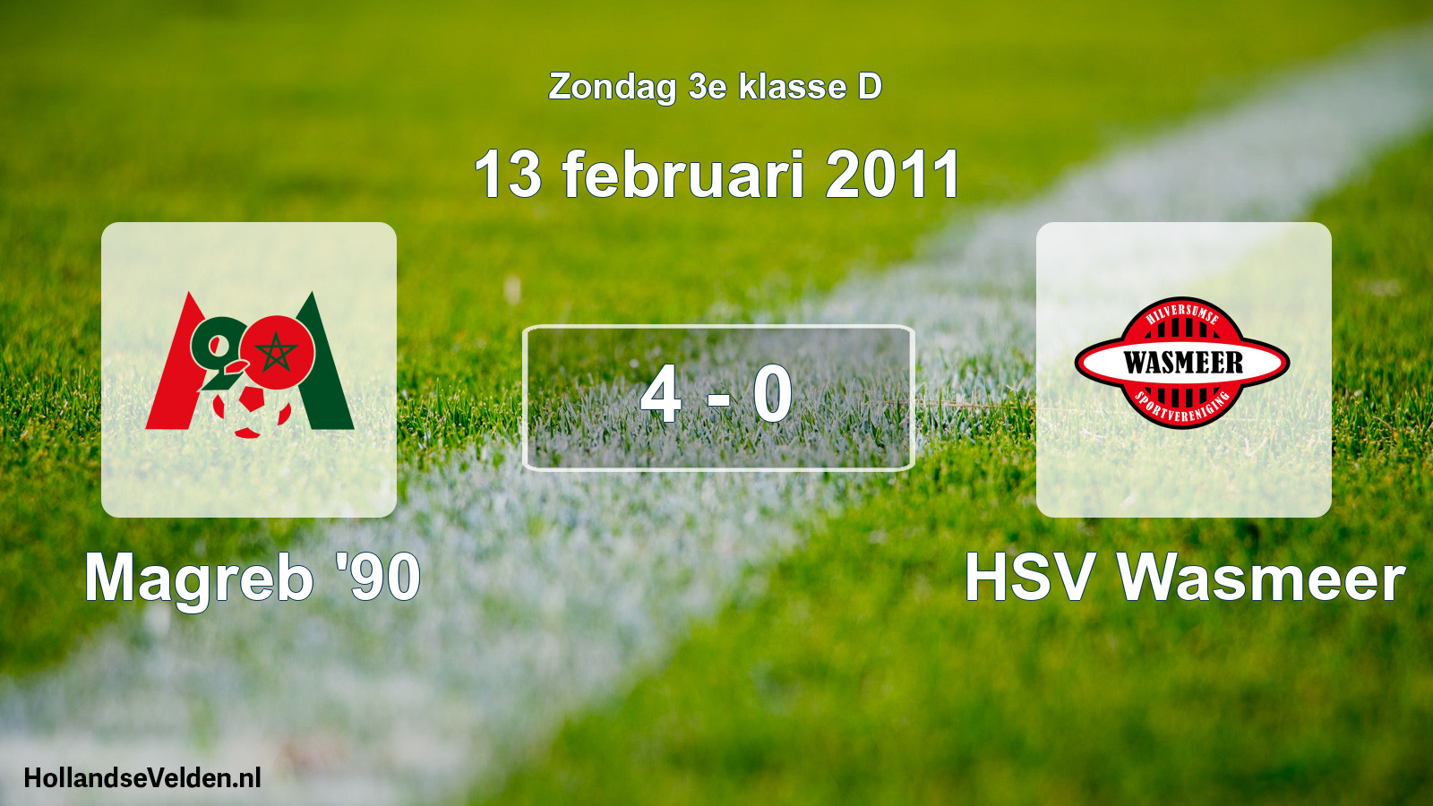 Total number of matches played: Magreb '90 - HSV Wasmeer 4 - 0 (13 February 2011)