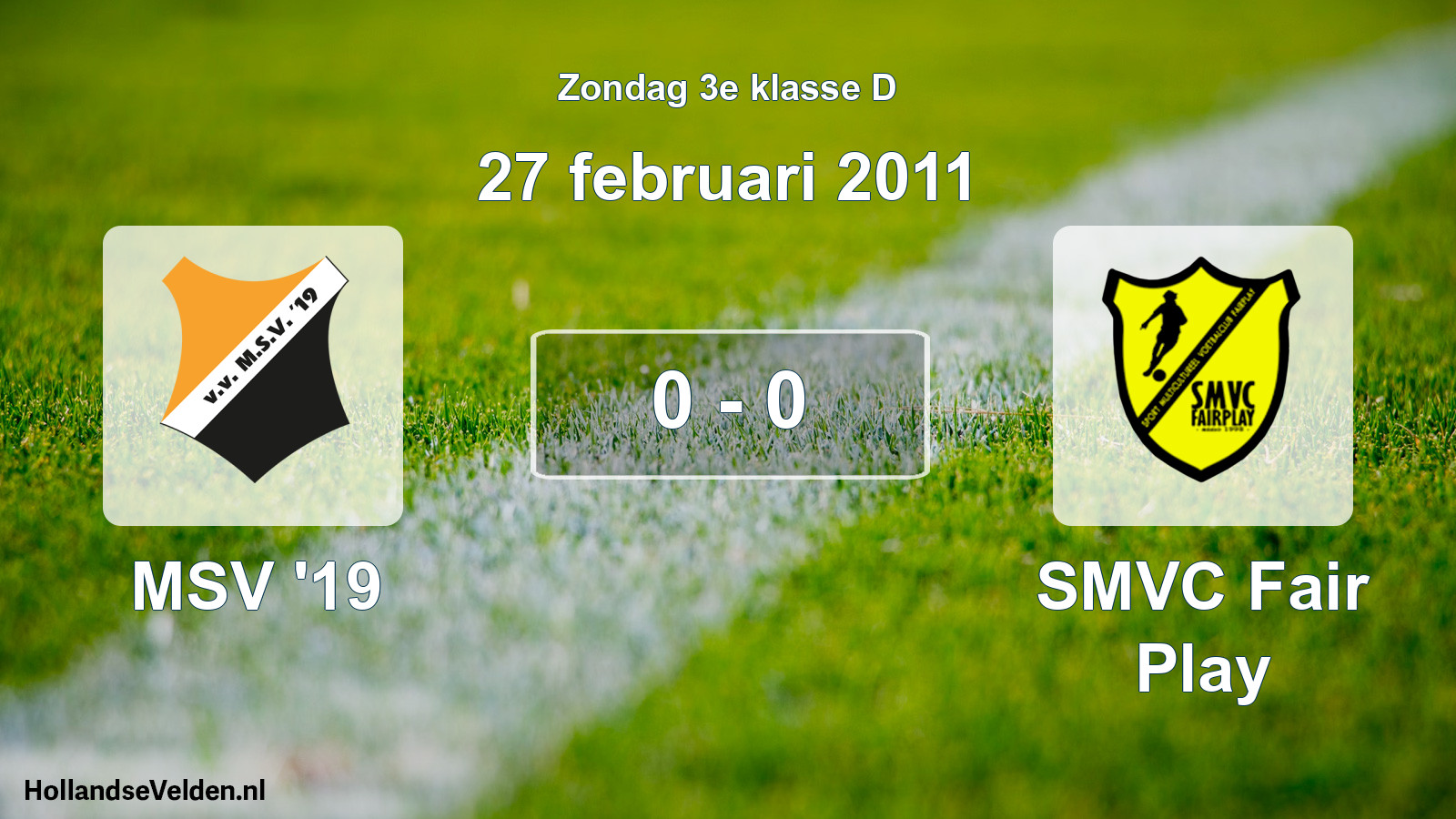 Total number of matches played: MSV '19 - SMVC Fair Play 0 - 0 (27 February 2011)