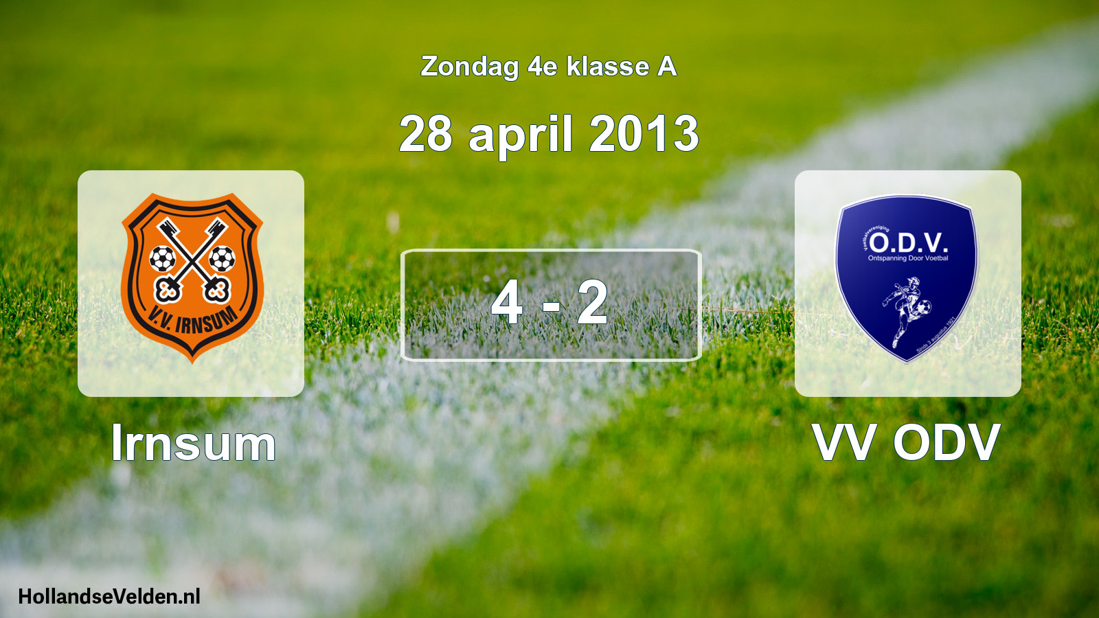 Total number of matches played: Irnsum - VV ODV 4 - 2 (28 April 2013)