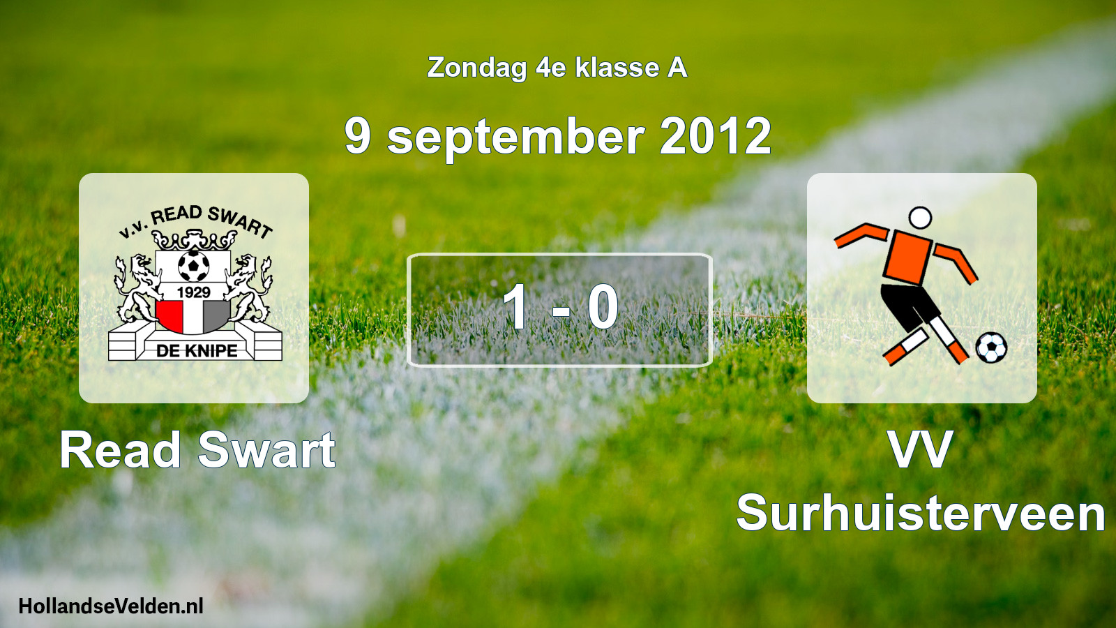 Total number of matches played: Read Swart - VV Surhuisterveen 1 - 0 (9 September 2012)
