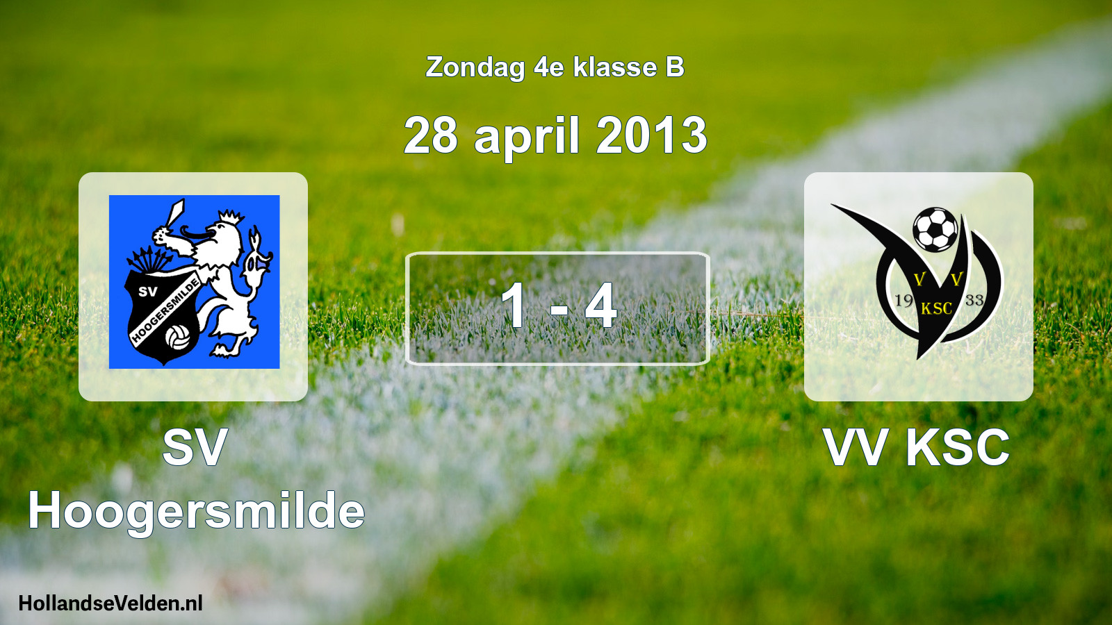 Total number of matches played: SV Hoogersmilde - VV KSC 1 - 4 (28 April 2013)
