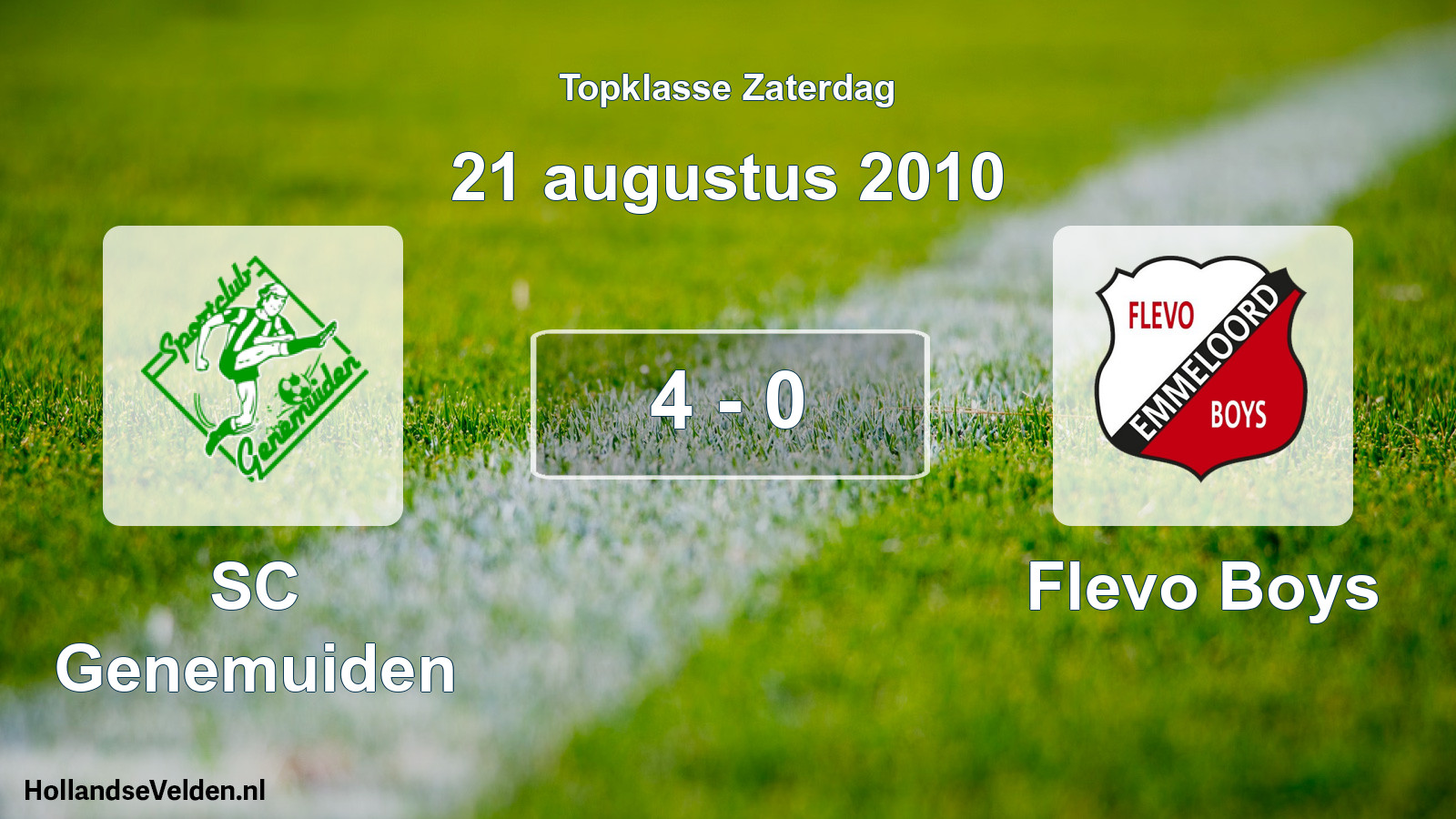 Total number of matches played: SC Genemuiden - Flevo Boys 4 - 0 (21 August 2010)