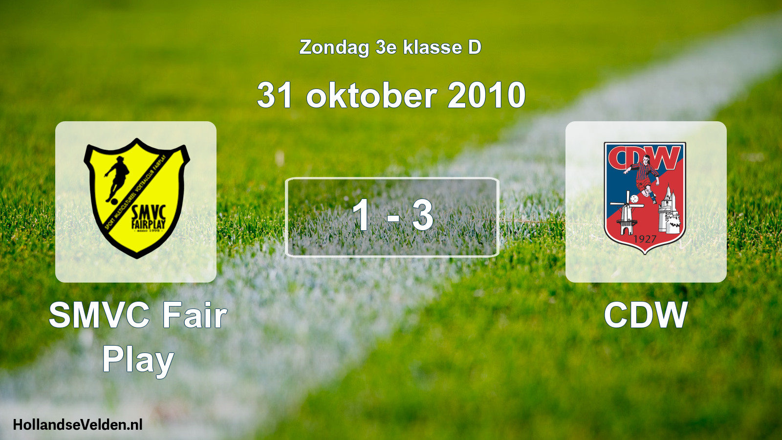 Total number of matches played: SMVC Fair Play - CDW 1 - 3 (31 October 2010)