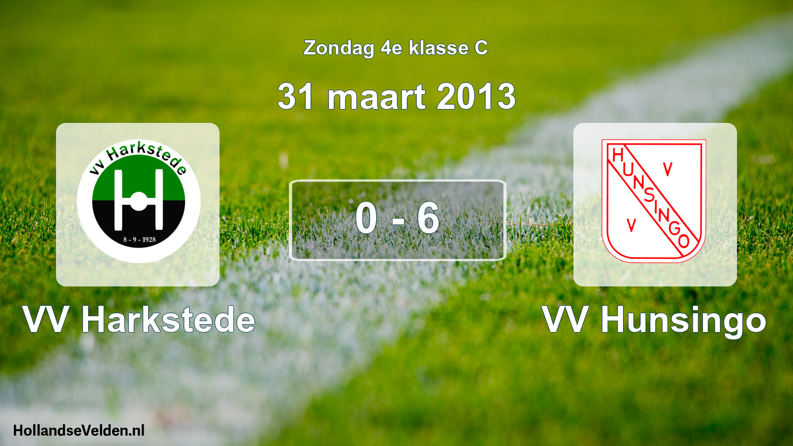 Total number of matches played: VV Harkstede - VV Hunsingo 0 - 6 (31 March 2013)