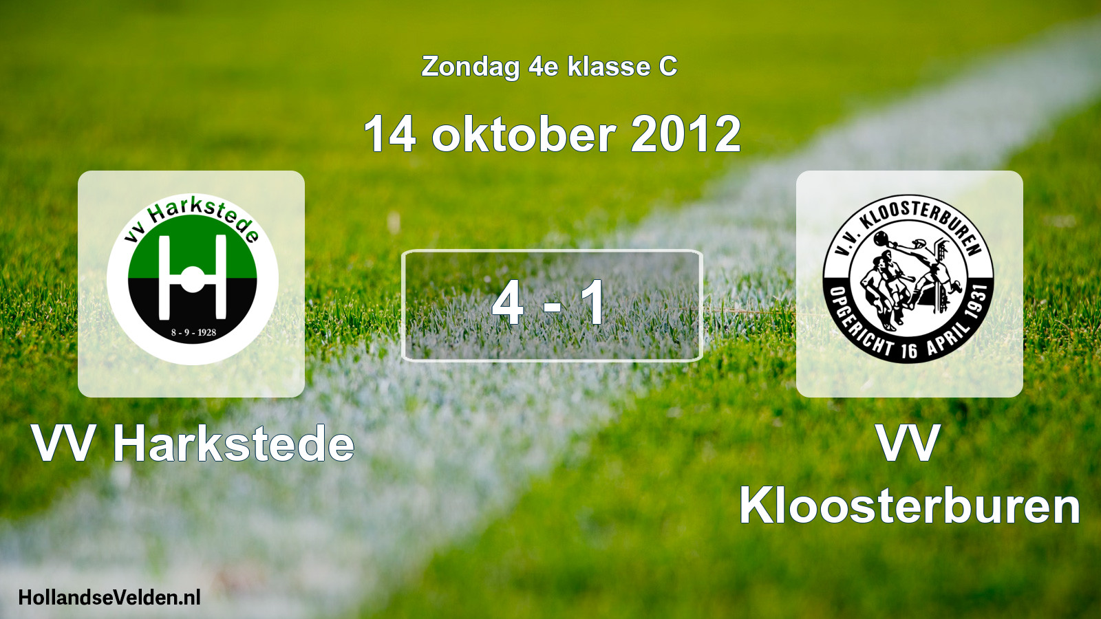Total number of matches played: VV Harkstede - VV Kloosterburen 4 - 1 (14 October 2012)