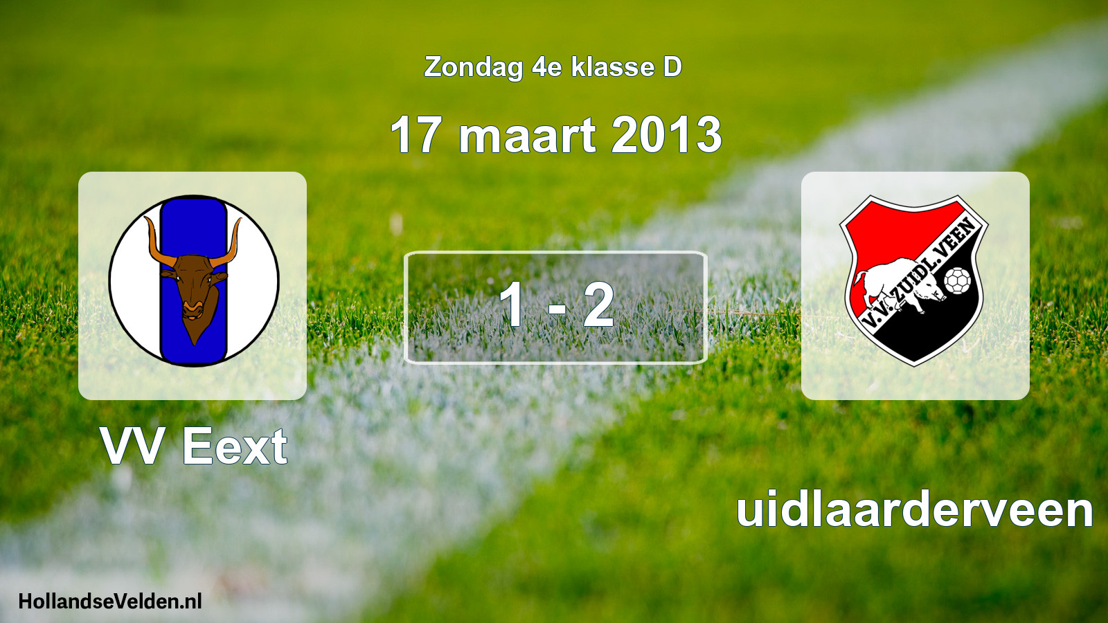 Total number of matches played: VV Eext - Zuidlaarderveen 1 - 2 (17 March 2013)