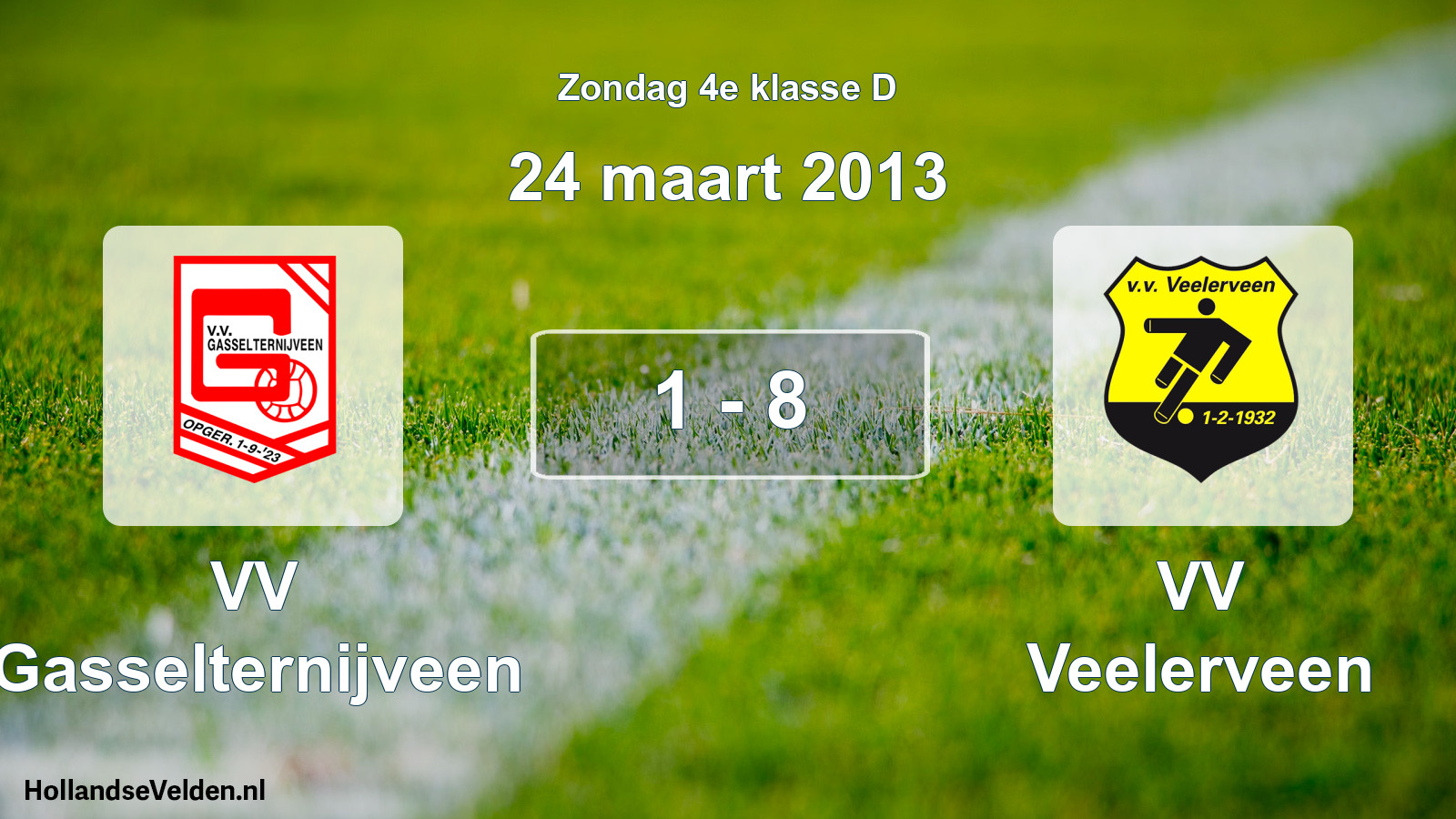 Total number of matches played: VV Gasselternijveen - VV Veelerveen 1 - 8 (24 March 2013)