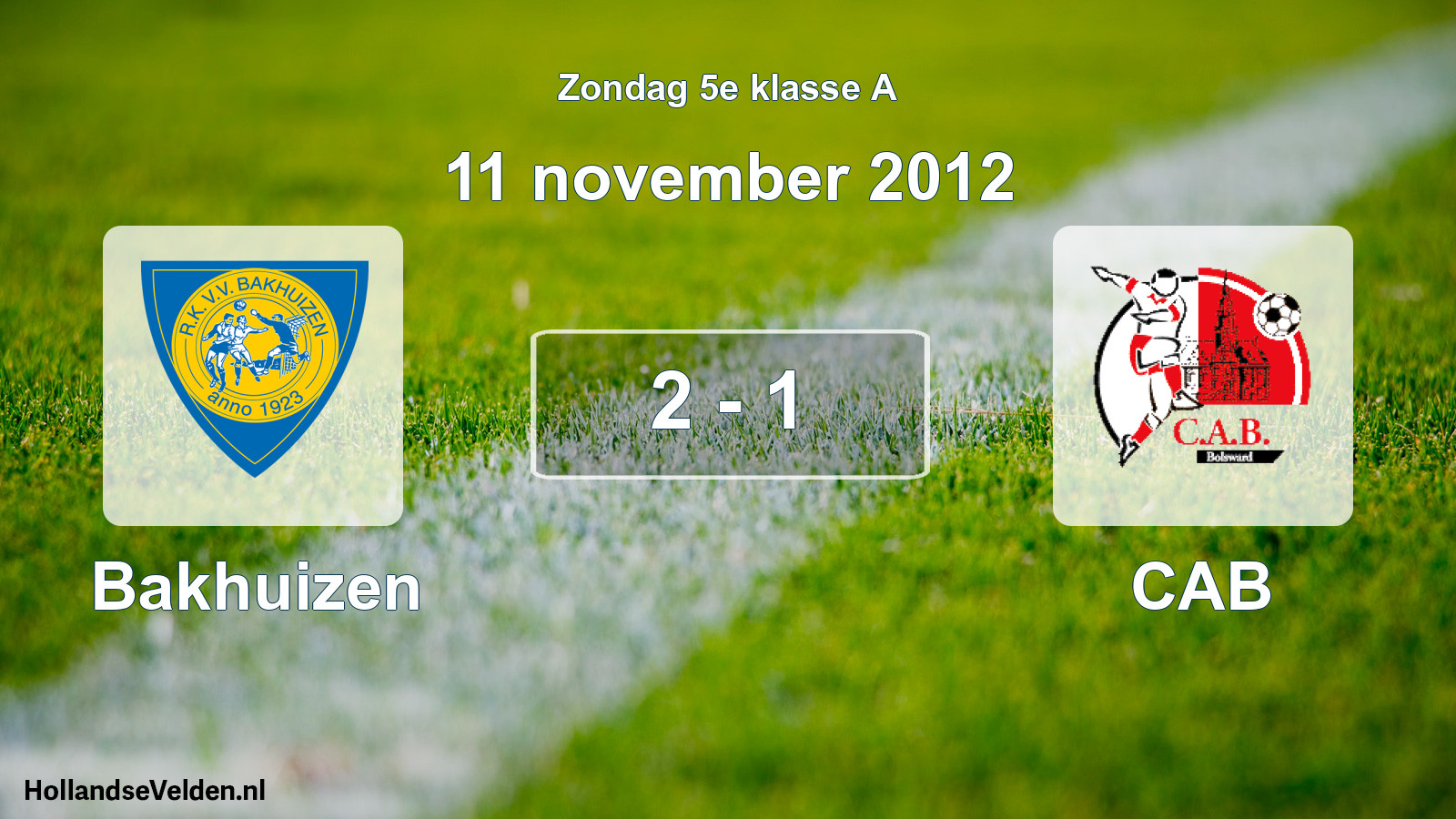 Total number of matches played: Bakhuizen - CAB 2 - 1 (11 November 2012)