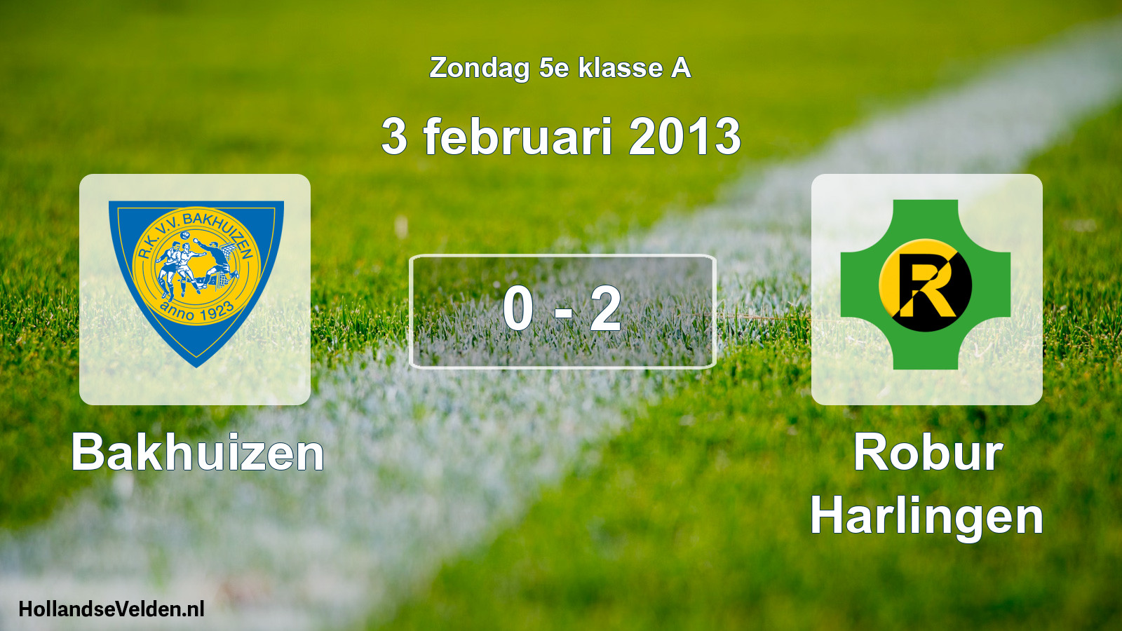 Total number of matches played: Bakhuizen - Robur Harlingen 0 - 2 (3 February 2013)
