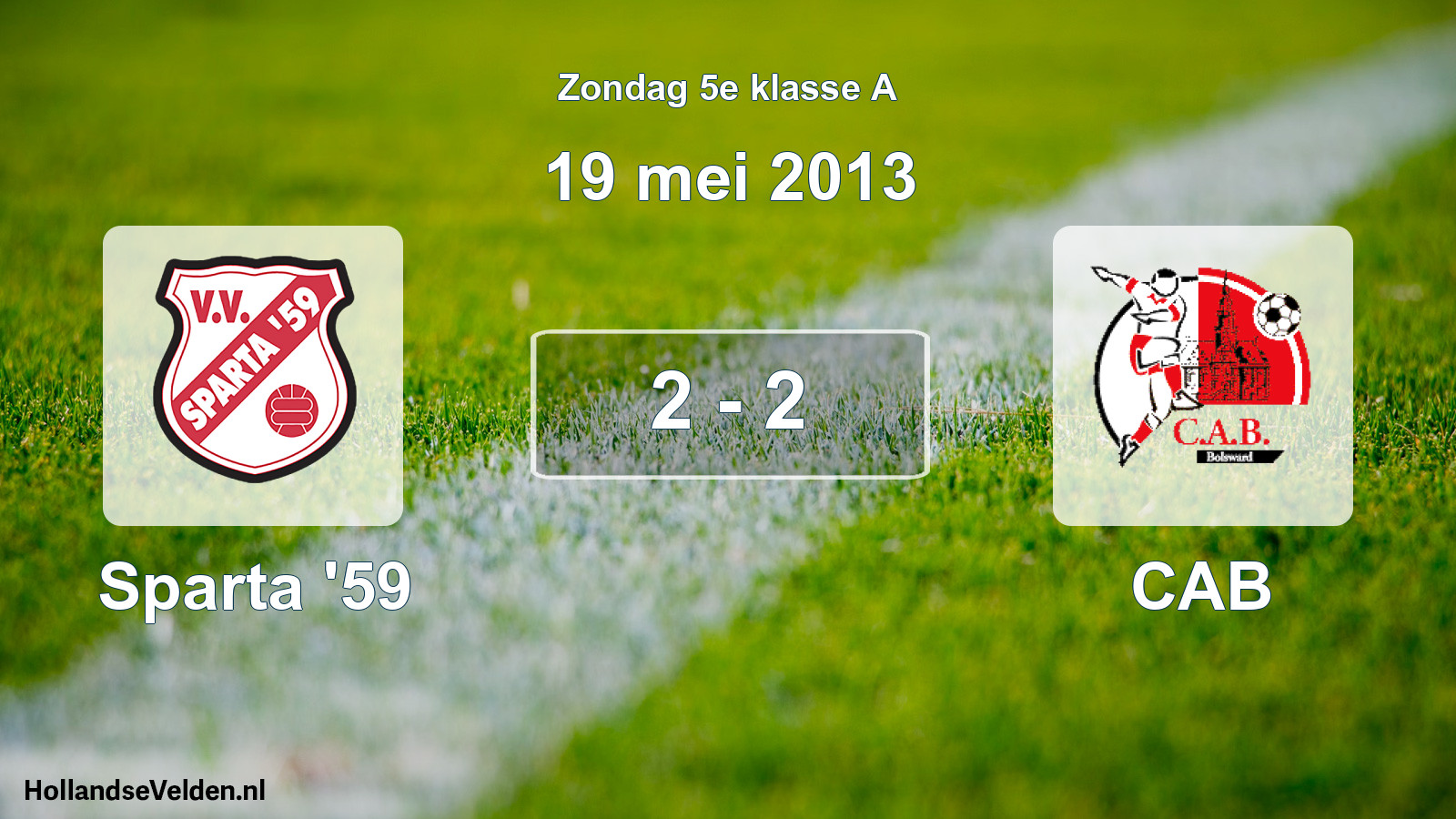 Total number of matches played: Sparta '59 - CAB 2 - 2 (19 May 2013)