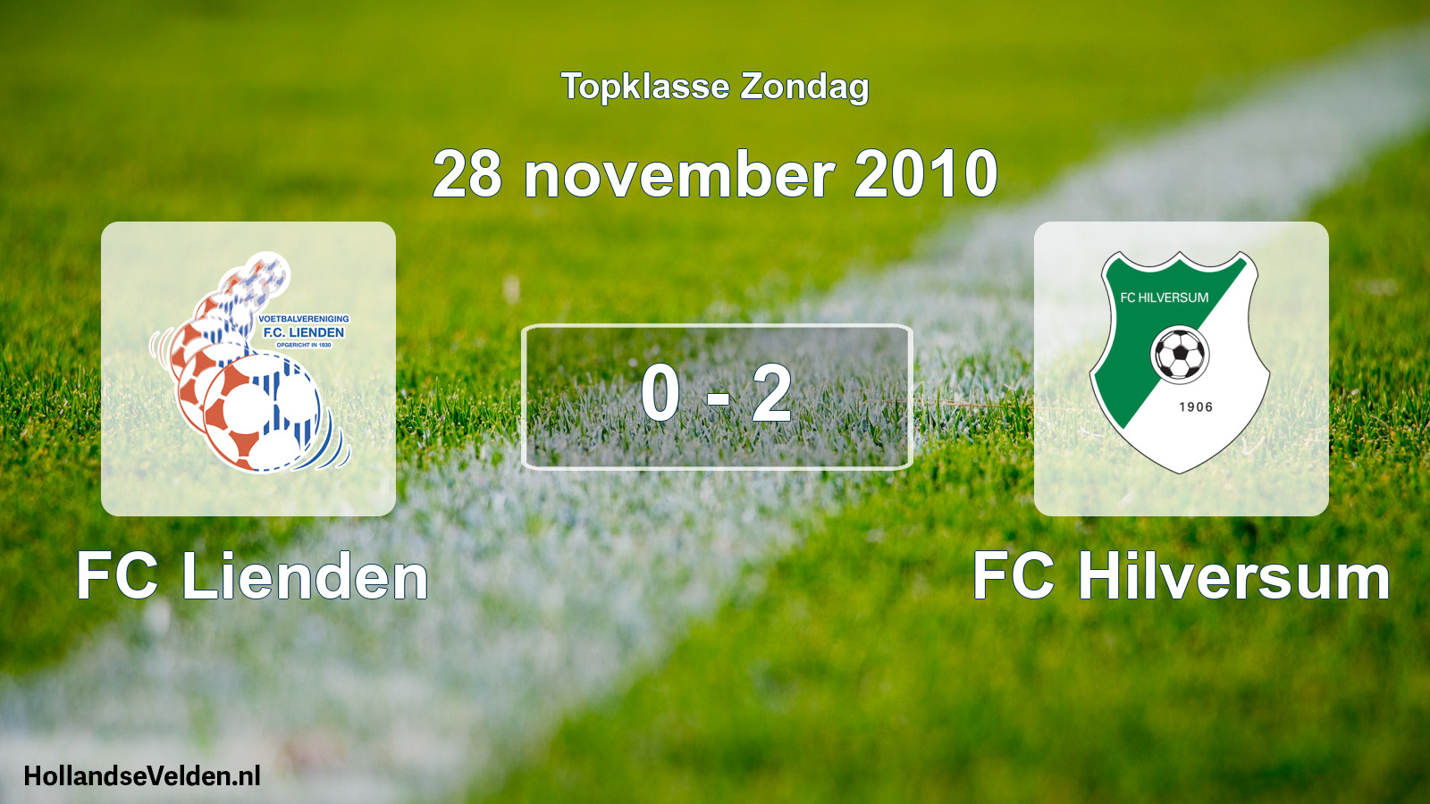 Total number of matches played: FC Lienden - FC Hilversum 0 - 2 (28 November 2010)