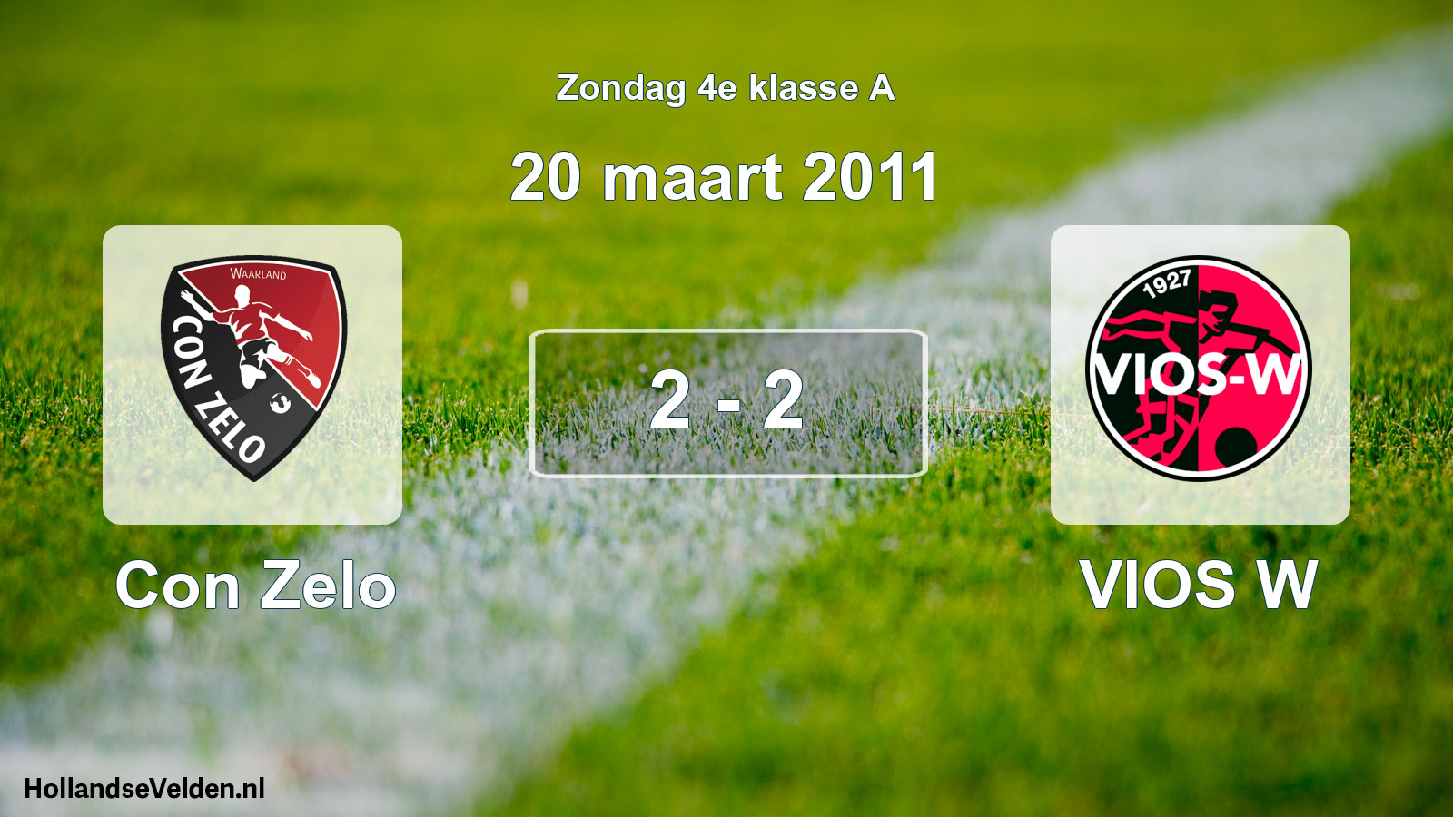 Total number of matches played: Con Zelo - VIOS W 2 - 2 (20 March 2011)