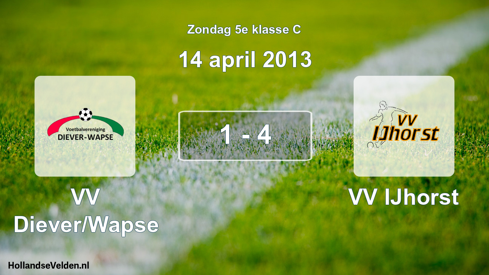 Total number of matches played: VV Diever/Wapse - VV IJhorst 1 - 4 (14 April 2013)