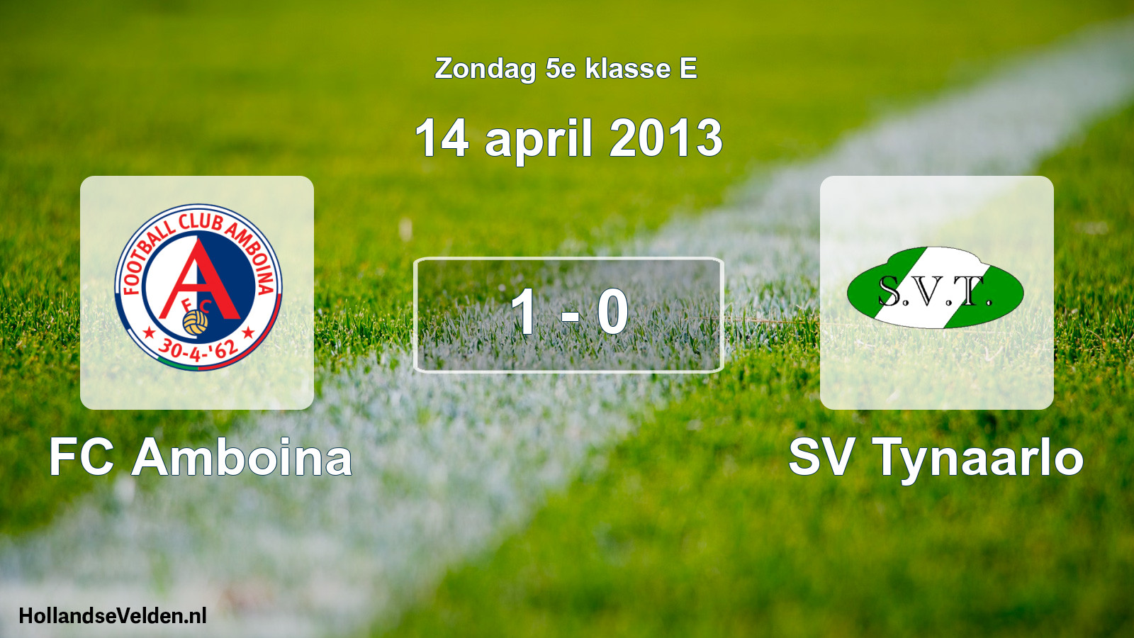 Total number of matches played: FC Amboina - SV Tynaarlo 1 - 0 (14 April 2013)