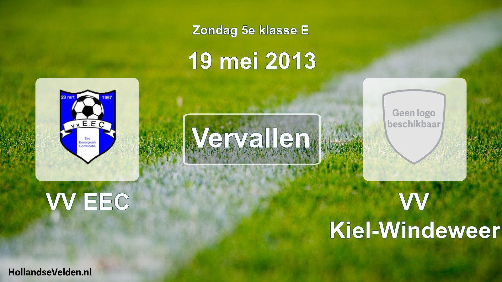 Scheduled Match: VV EEC - VV Kiel-Windeweer (19 May 2013)