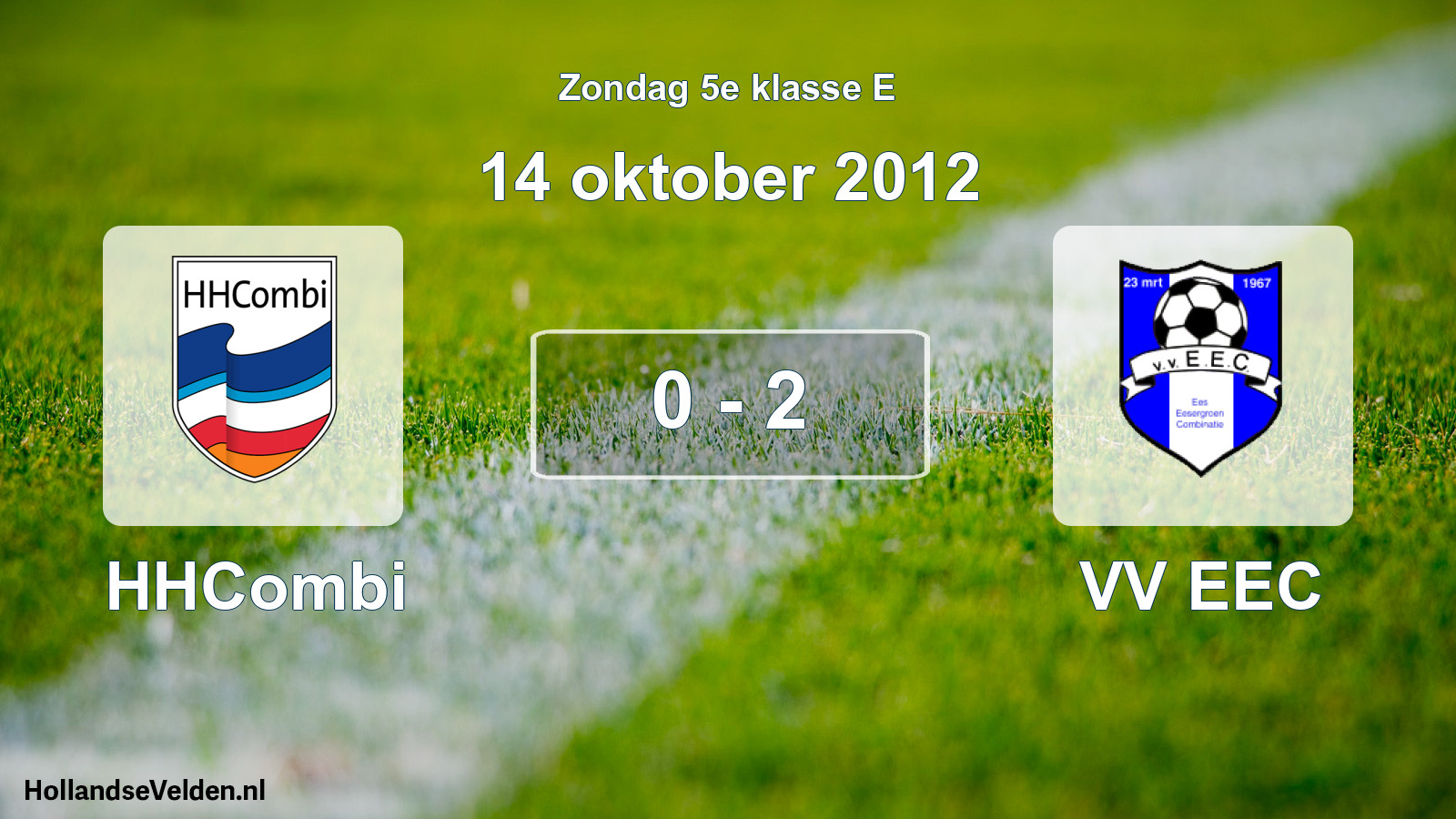 Total number of matches played: HHCombi - VV EEC 0 - 2 (14 October 2012)