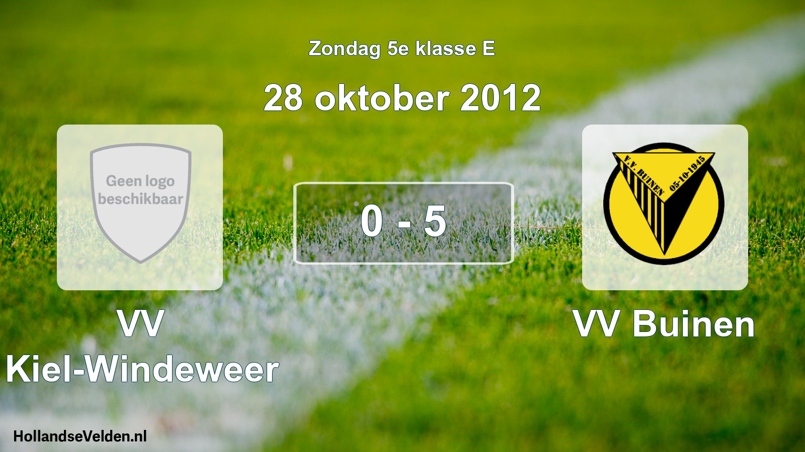 Total number of matches played: VV Kiel-Windeweer - VV Buinen 0 - 5 (28 October 2012)