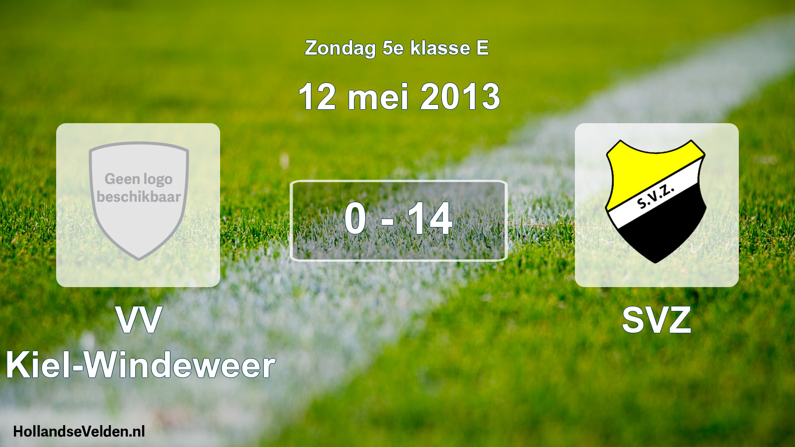 Total number of matches played: VV Kiel-Windeweer - SVZ 0 - 14 (12 May 2013)