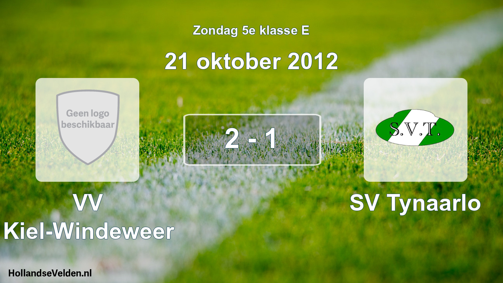 Total number of matches played: VV Kiel-Windeweer - SV Tynaarlo 2 - 1 (21 October 2012)