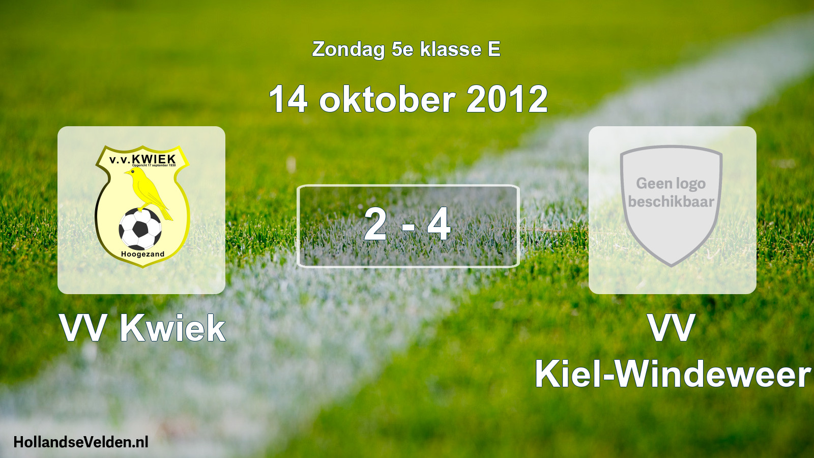 Total number of matches played: VV Kwiek - VV Kiel-Windeweer 2 - 4 (14 October 2012)