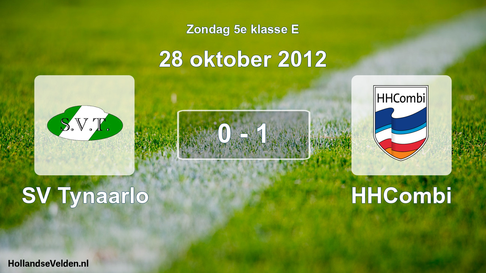 Total number of matches played: SV Tynaarlo - HHCombi 0 - 1 (28 October 2012)