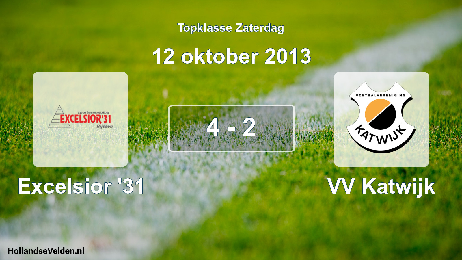 Total number of matches played: Excelsior '31 - VV Katwijk 4 - 2 (12 October 2013)