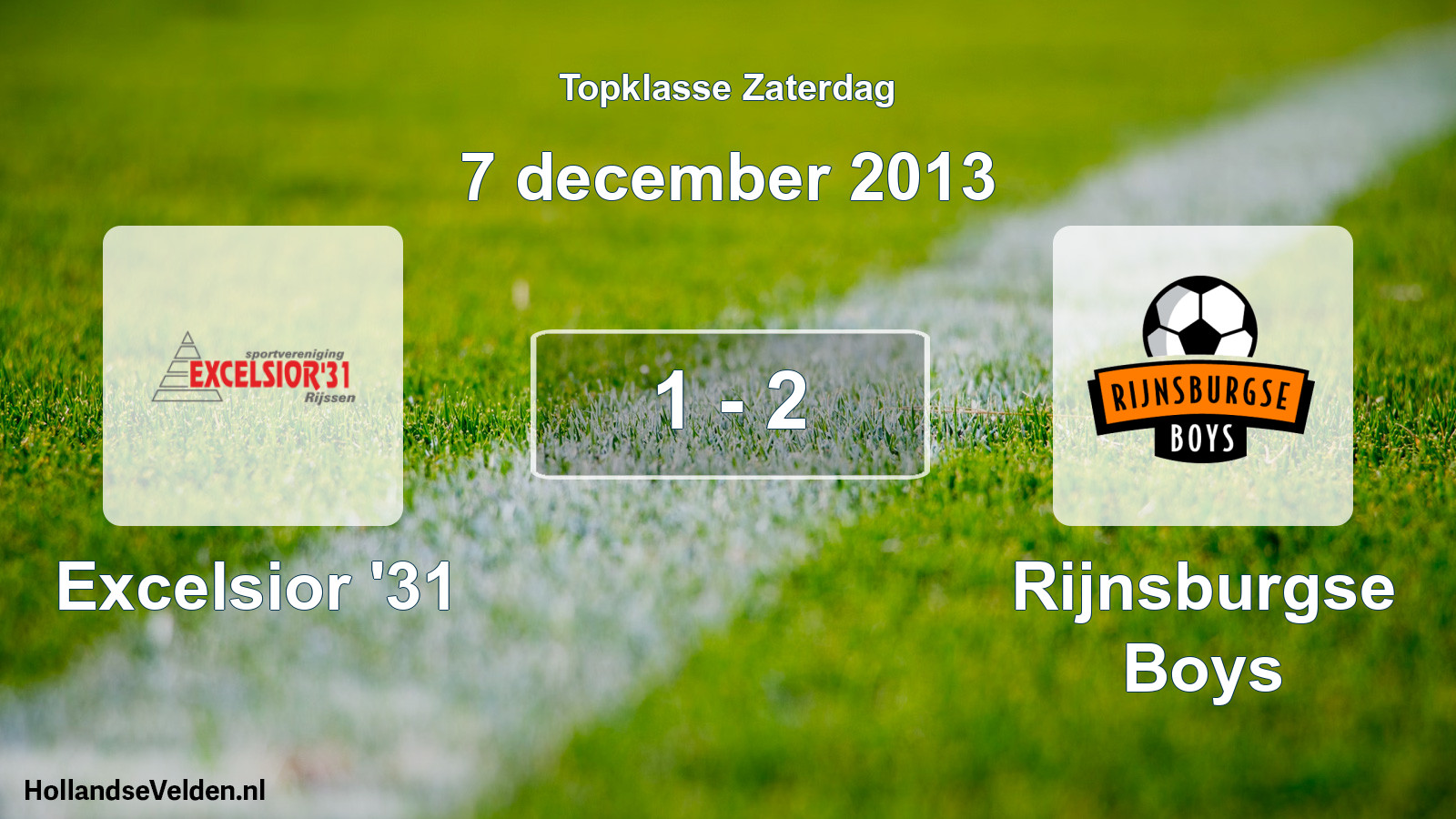 Total number of matches played: Excelsior '31 - Rijnsburgse Boys 1 - 2 (7 December 2013)