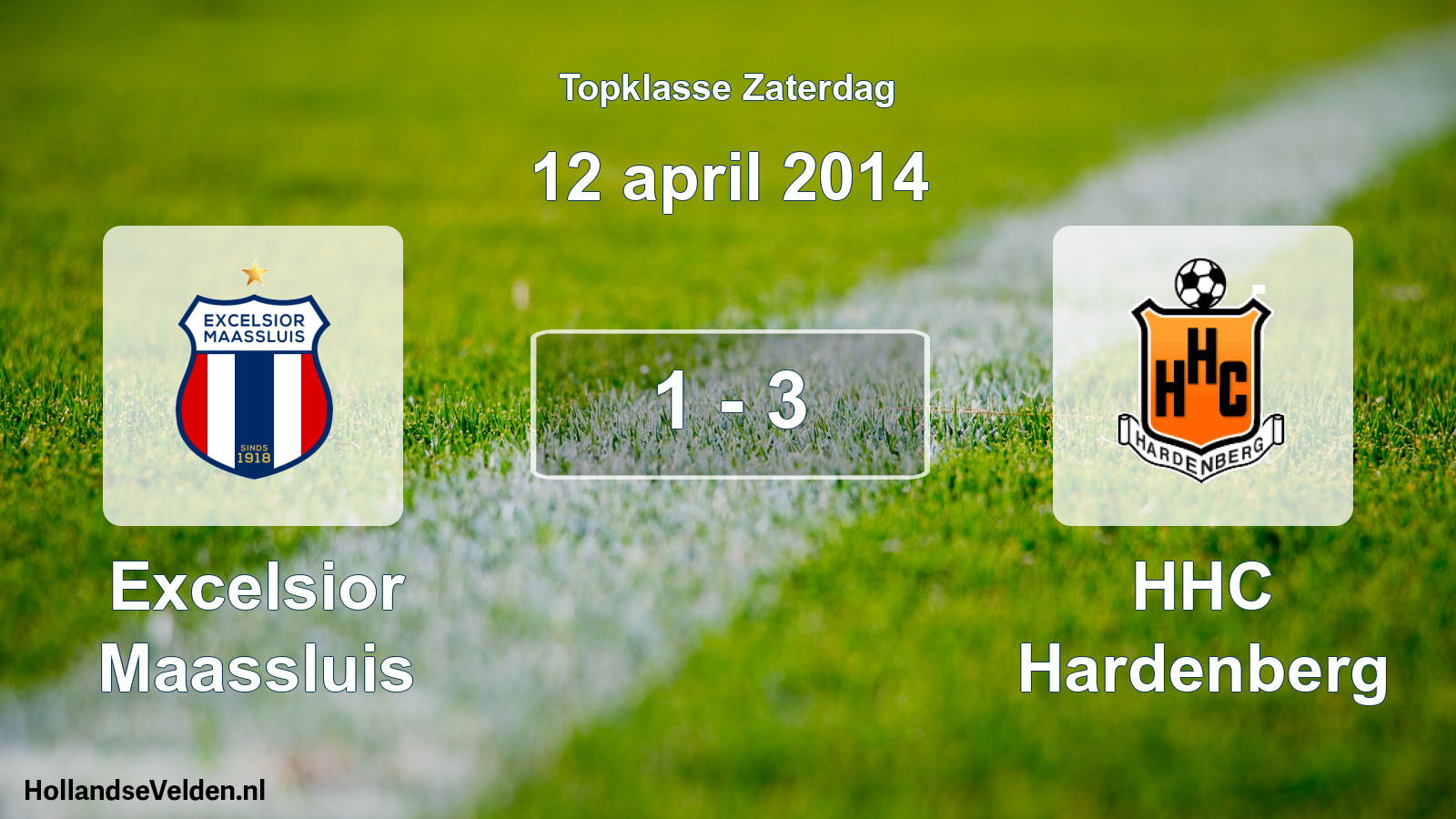 Total number of matches played: Excelsior Maassluis - HHC Hardenberg 1 - 3 (12 April 2014)