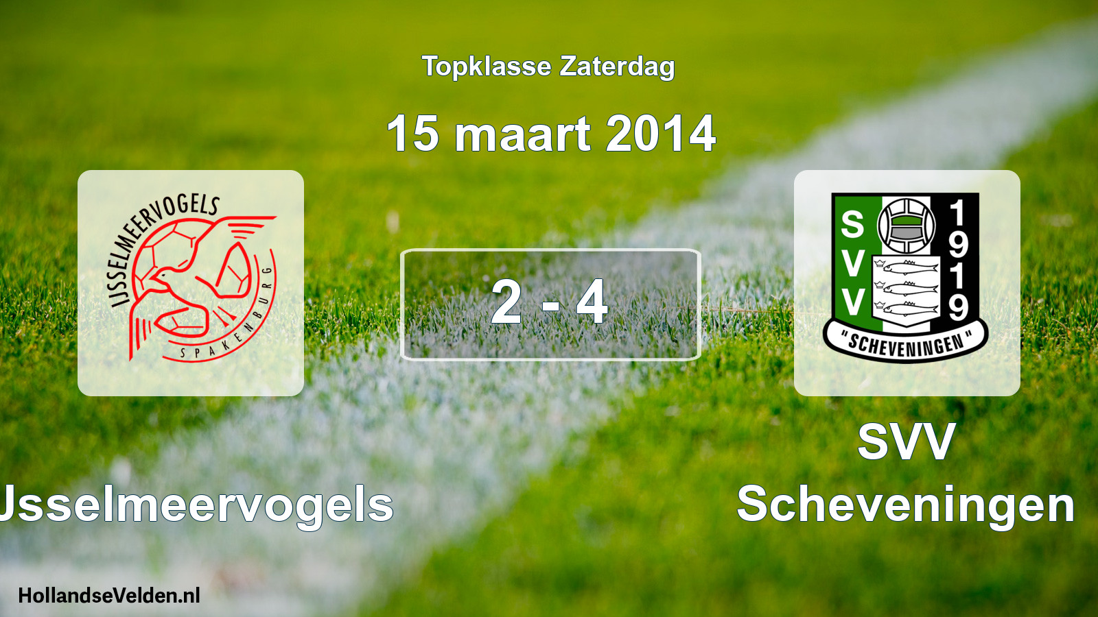 Total number of matches played: IJsselmeervogels - SVV Scheveningen 2 - 4 (15 March 2014)