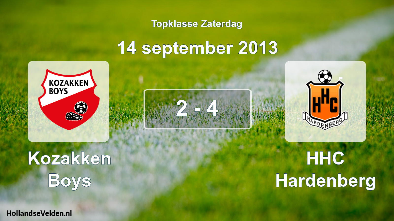Total number of matches played: Kozakken Boys - HHC Hardenberg 2 - 4 (14 September 2013)