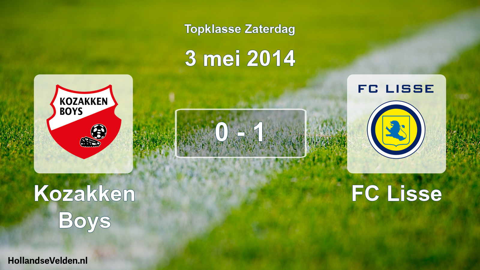 Total number of matches played: Kozakken Boys - FC Lisse 0 - 1 (3 May 2014)