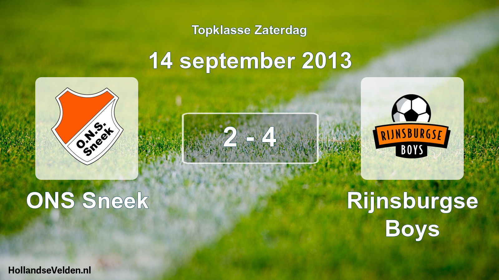 Total number of matches played: ONS Sneek - Rijnsburgse Boys 2 - 4 (14 September 2013)