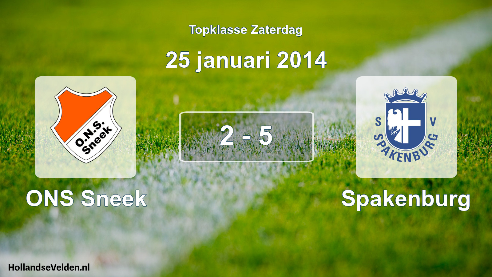 Total number of matches played: ONS Sneek - Spakenburg 2 - 5 (25 January 2014)