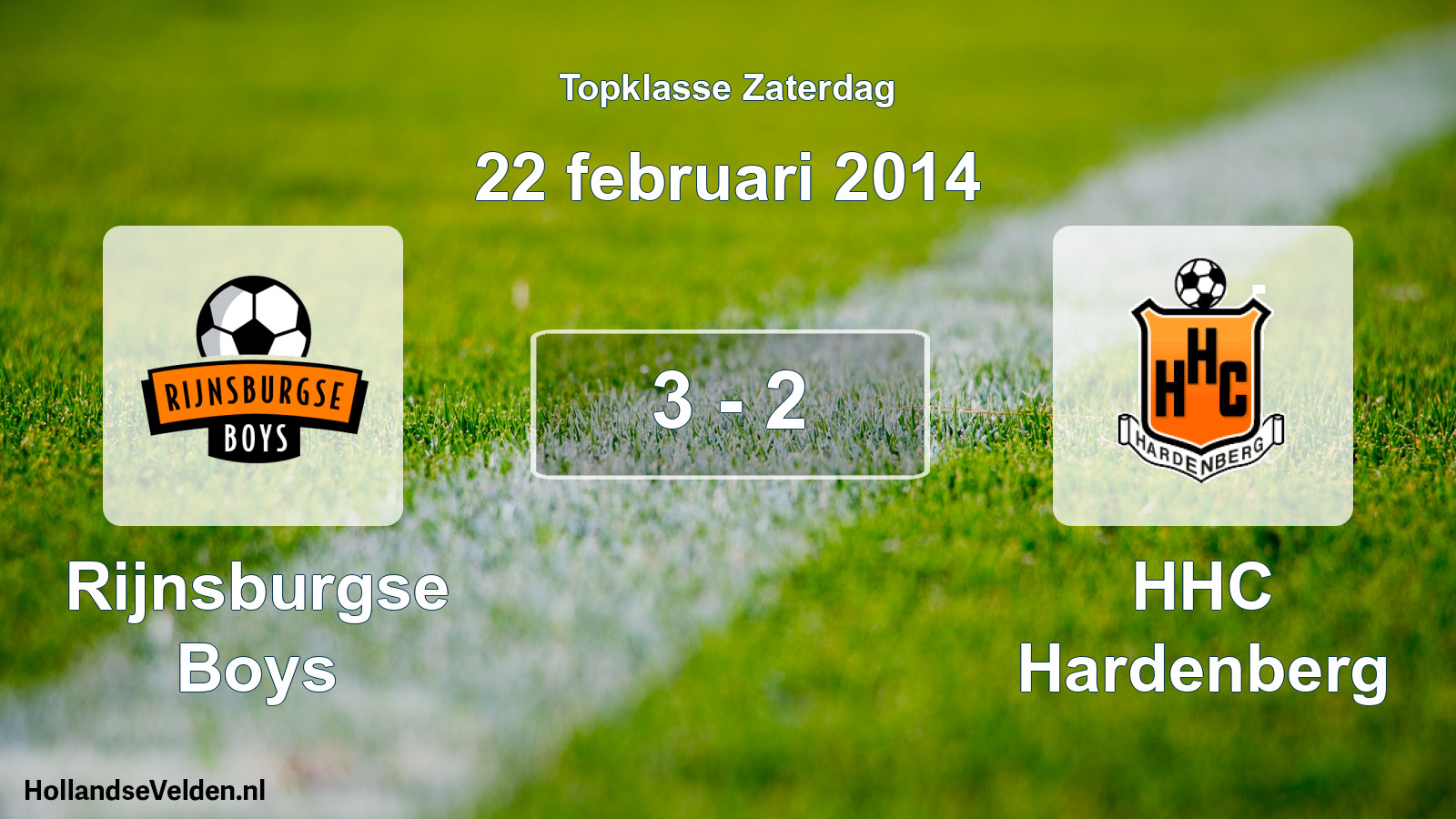 Total number of matches played: Rijnsburgse Boys - HHC Hardenberg 3 - 2 (22 February 2014)