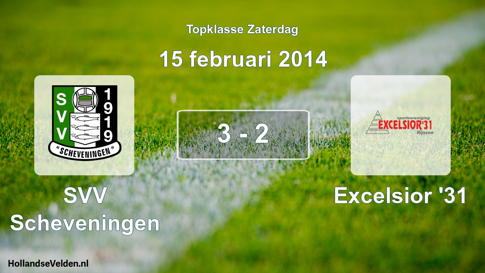 Total number of matches played: SVV Scheveningen - Excelsior '31 3 - 2 (15 February 2014)