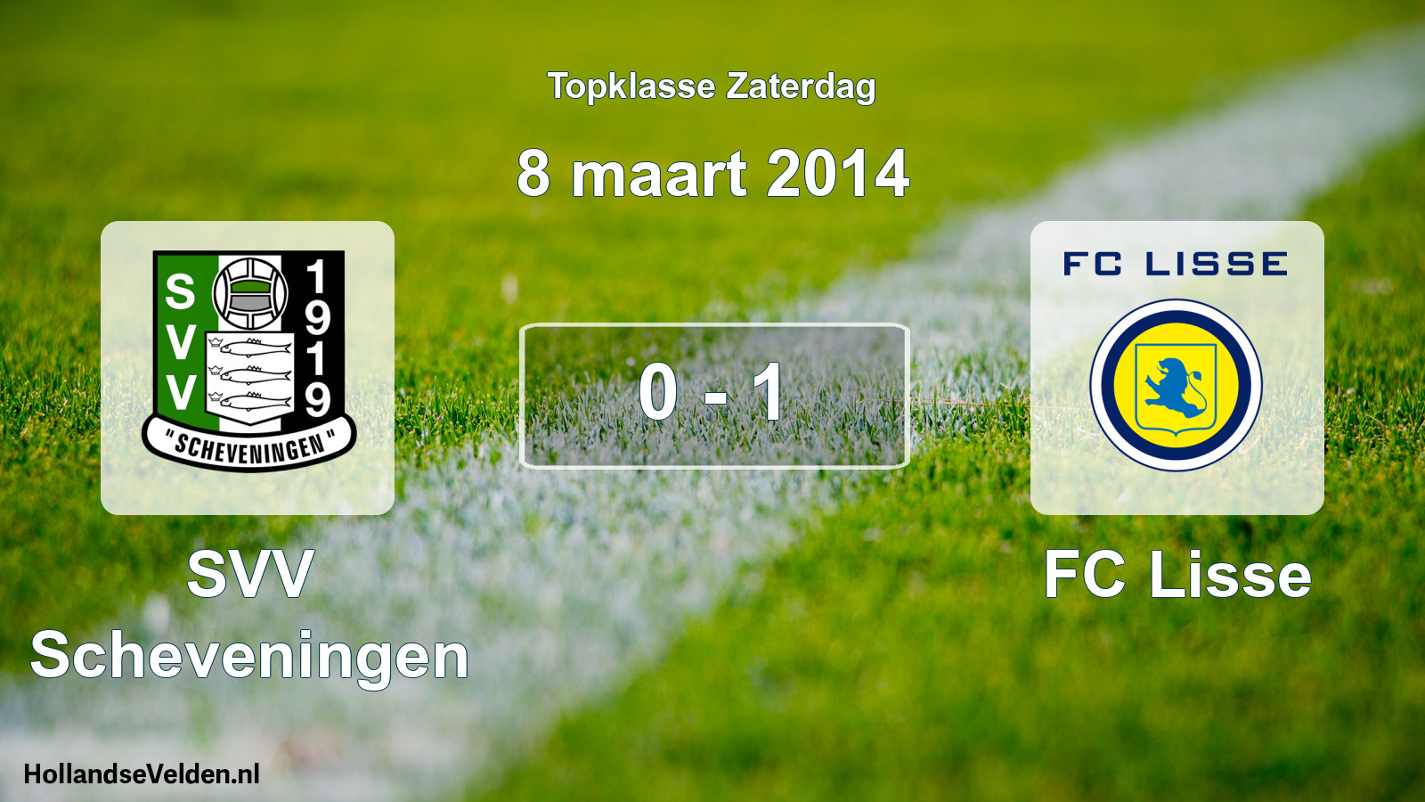 Total number of matches played: SVV Scheveningen - FC Lisse 0 - 1 (8 March 2014)