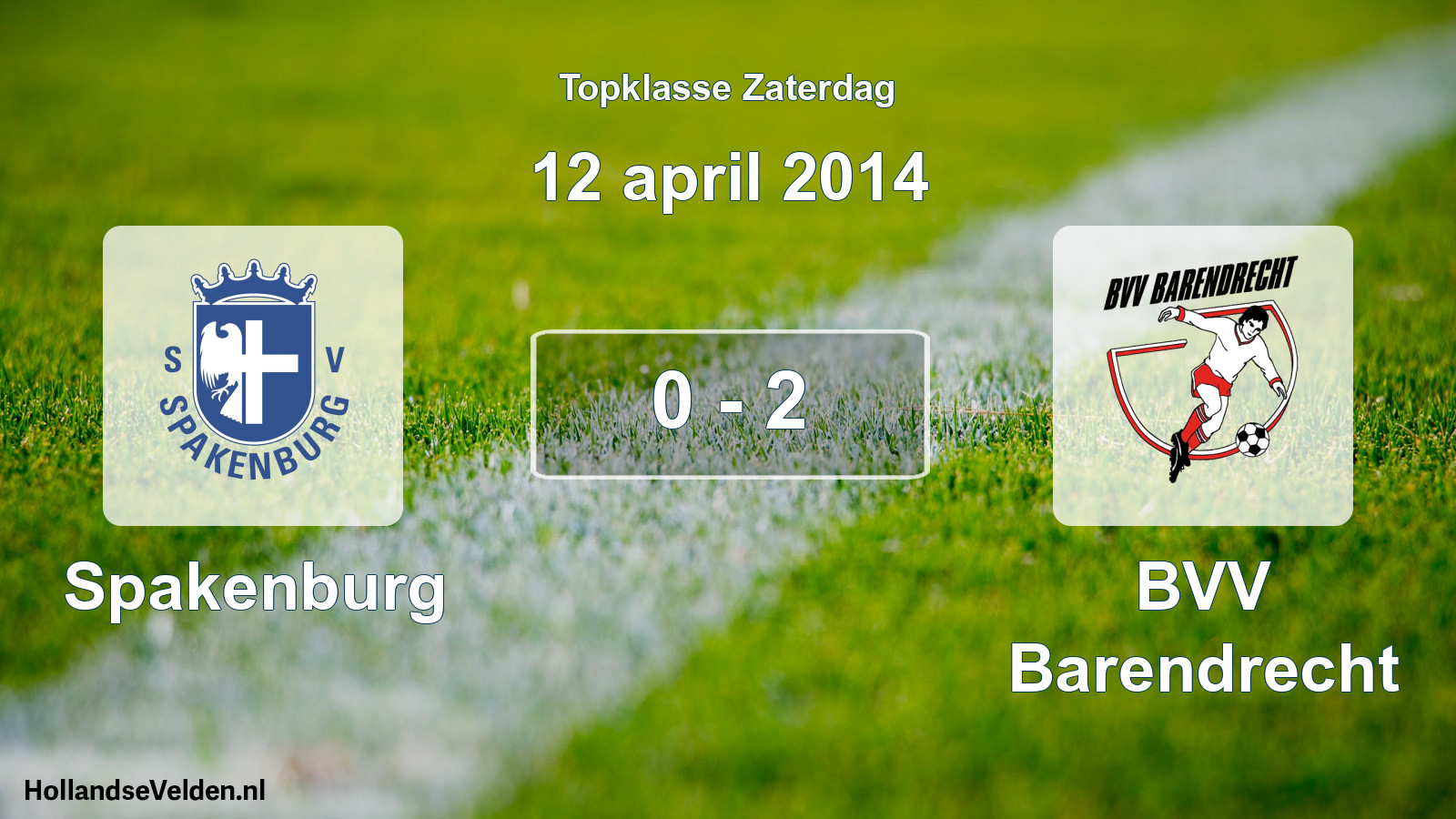 Total number of matches played: Spakenburg - BVV Barendrecht 0 - 2 (12 April 2014)