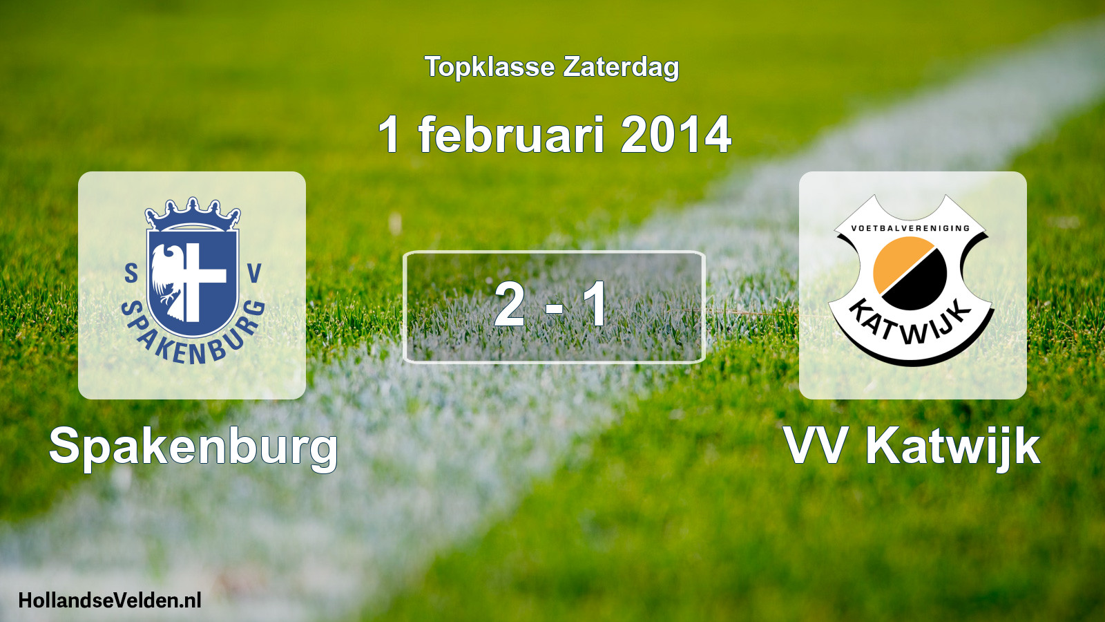Total number of matches played: Spakenburg - VV Katwijk 2 - 1 (1 February 2014)