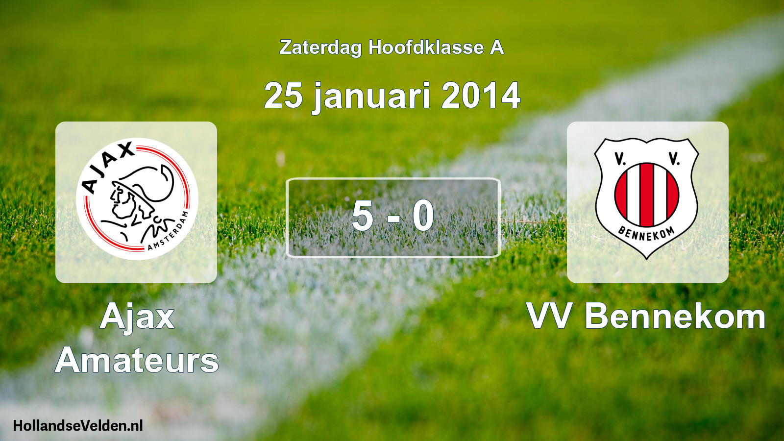 Total number of matches played: Ajax Amateurs - VV Bennekom 5 - 0 (25 January 2014)