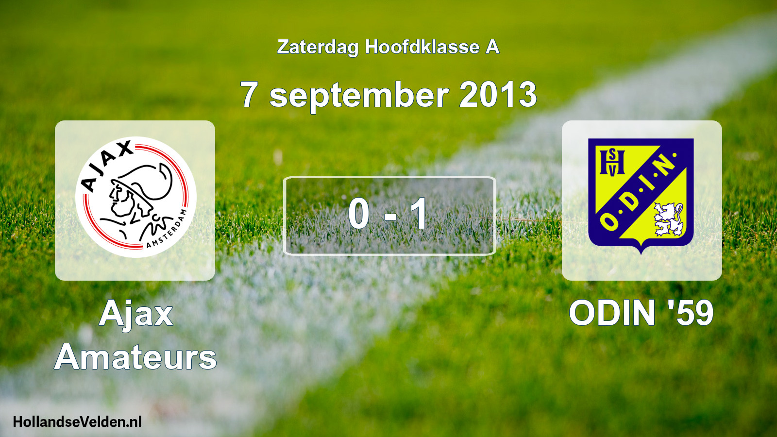 Total number of matches played: Ajax Amateurs - ODIN '59 0 - 1 (7 September 2013)
