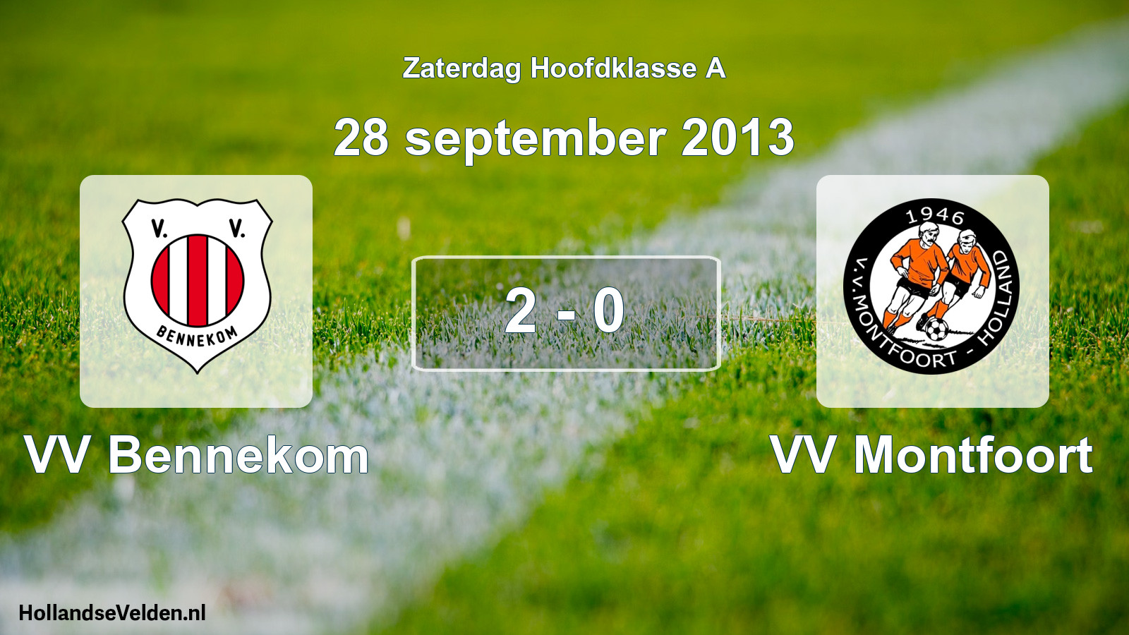 Total number of matches played: VV Bennekom - VV Montfoort 2 - 0 (28 September 2013)