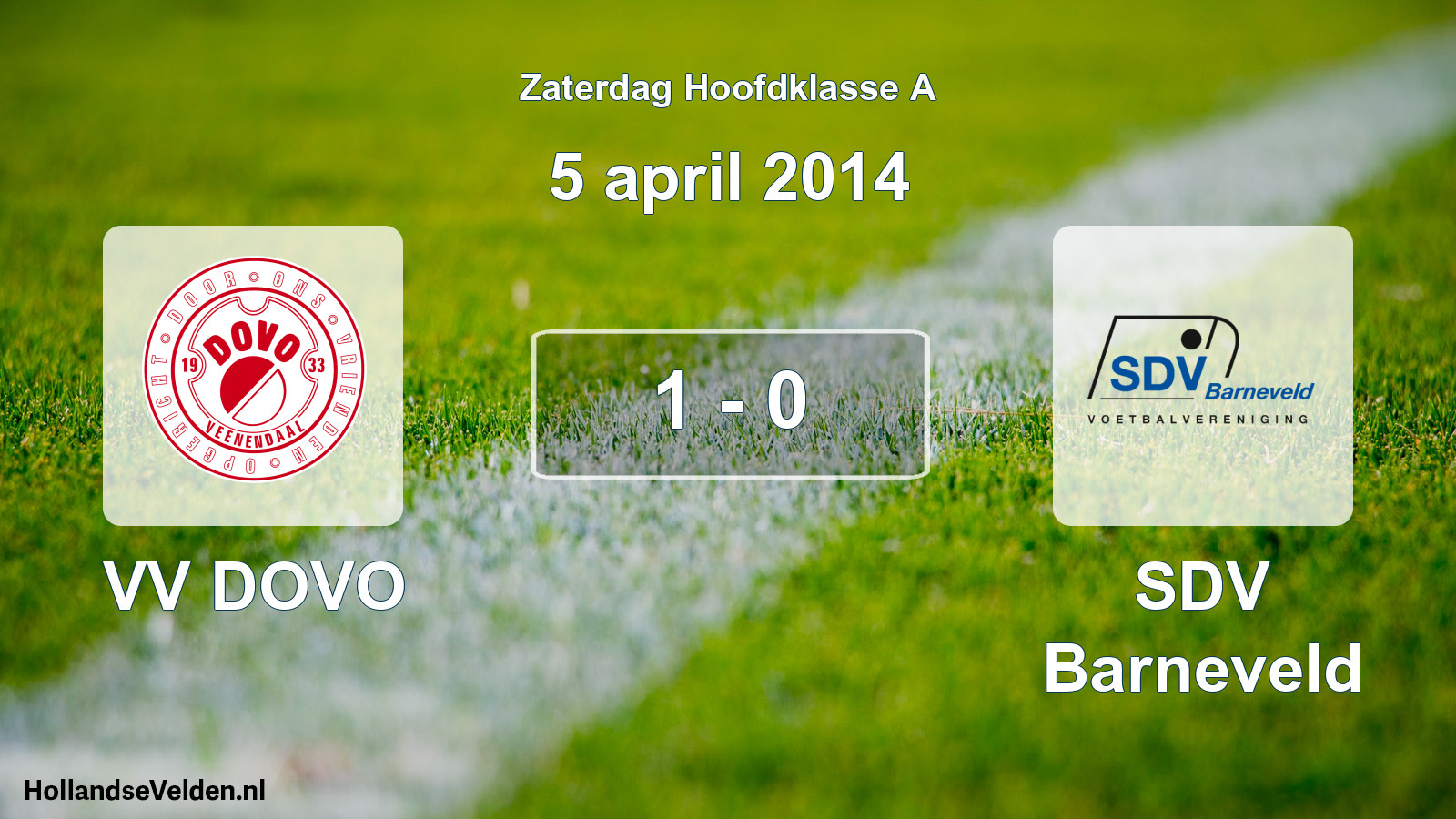 Total number of matches played: VV DOVO - SDV Barneveld 1 - 0 (5 April 2014)